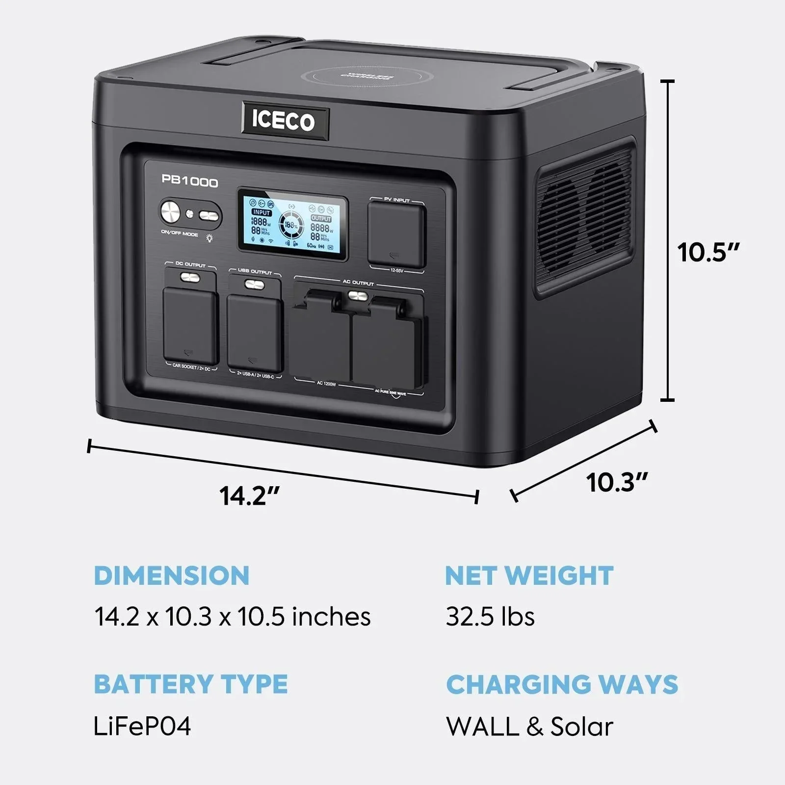 ICECO PB1000 Portable Power Station (SC) - Image 5