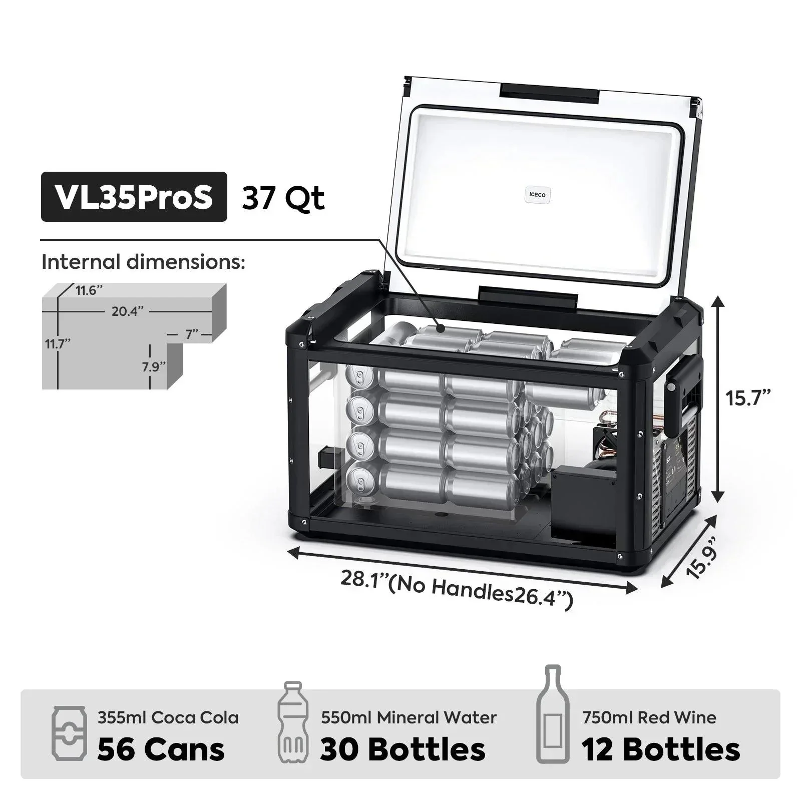 ICECO VL35ProS 37QT Single Zone Portable Fridge Freezer - Image 5