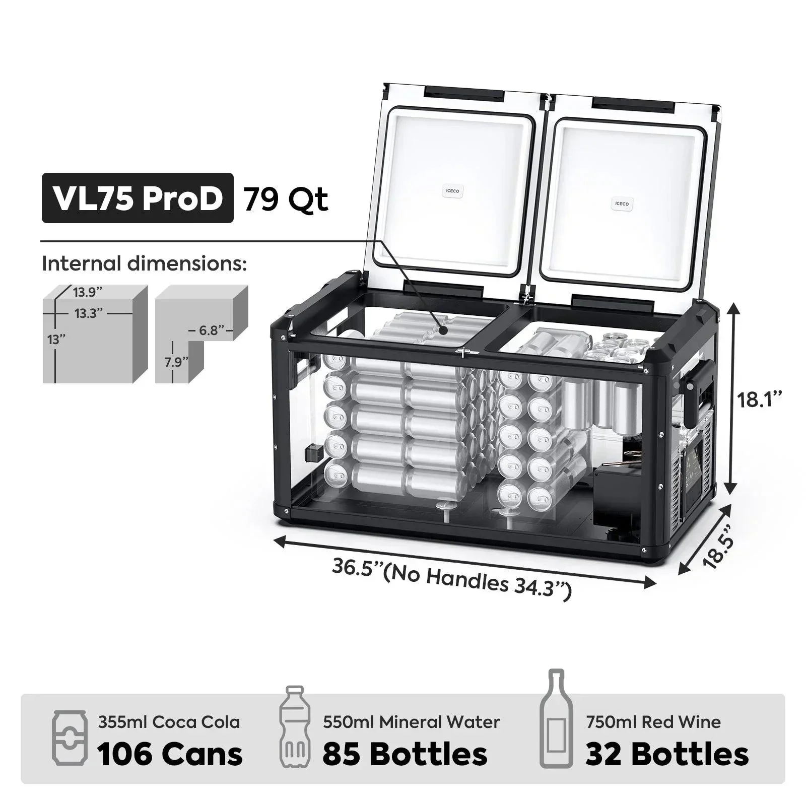 ICECO VL75ProD 79.2QT 12V Heavy Duty Fridge Freezer - Image 5