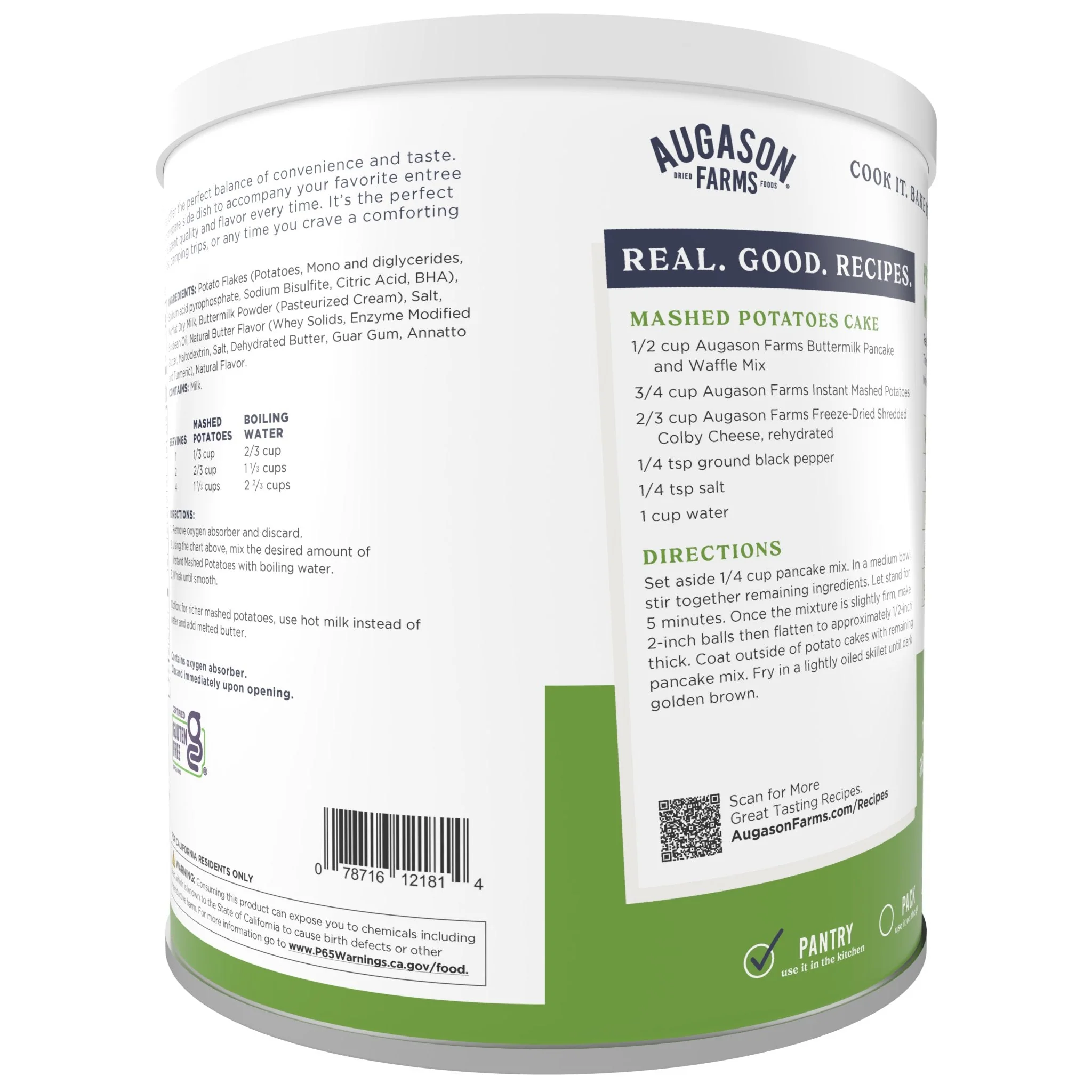 Instant Mashed Potatoes Can, 30 Servings - Image 2