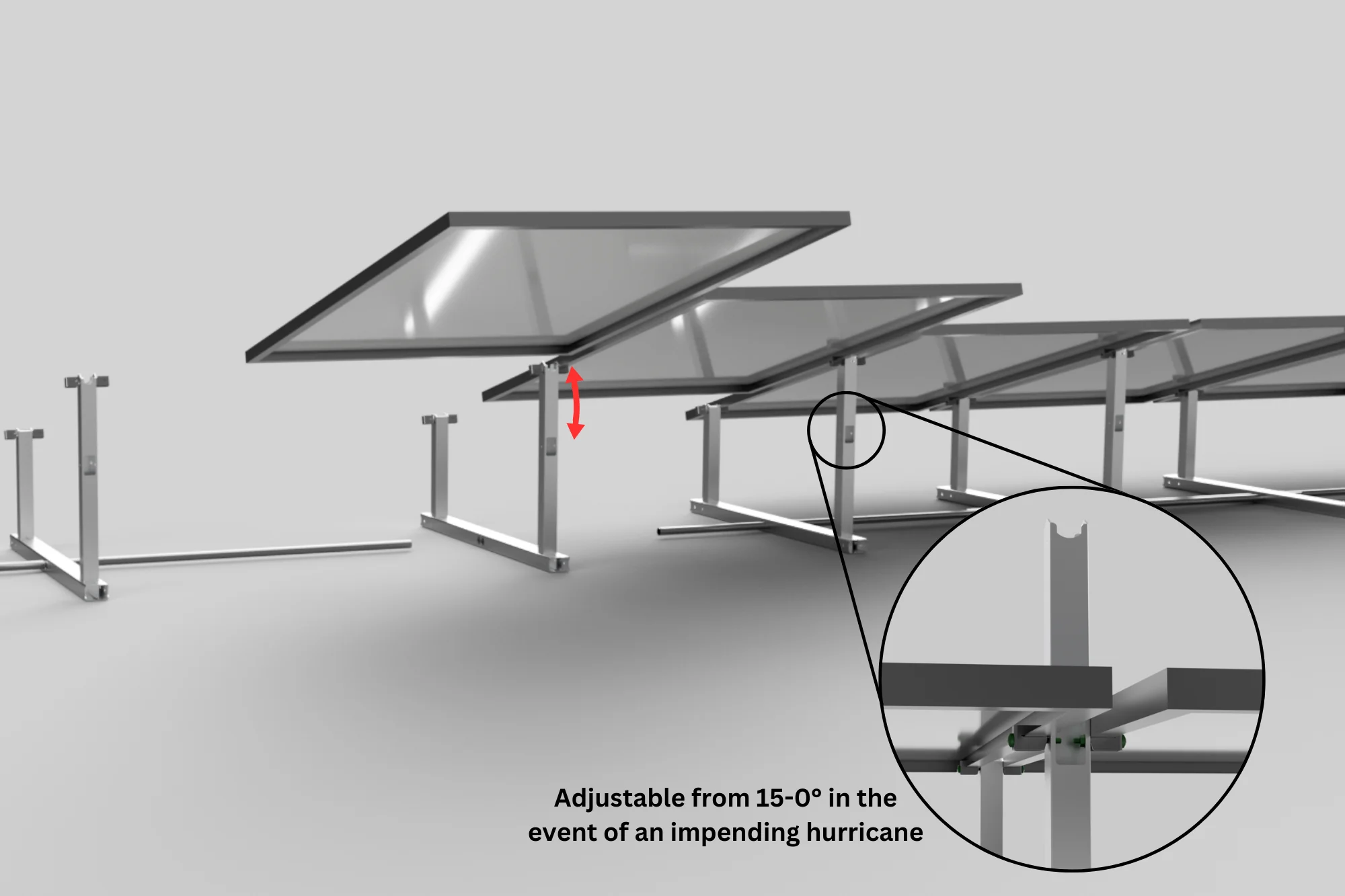 IntegraRack IR-15 Solar Panel Ground Mount | 15 Degree Angle | Aircraft Grade Aluminum - Image 4