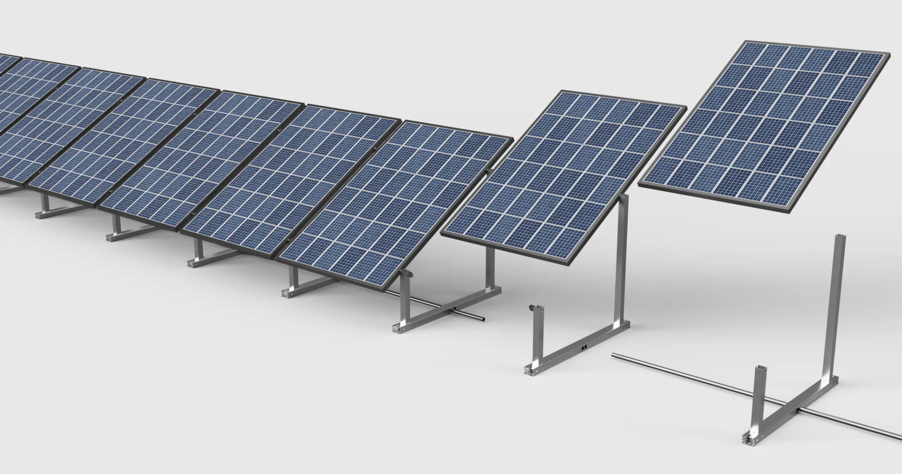 IntegraRack IR-30 Solar Panel Ground Mount | 30 Degree Angle | Aircraft Grade Aluminum - Image 4
