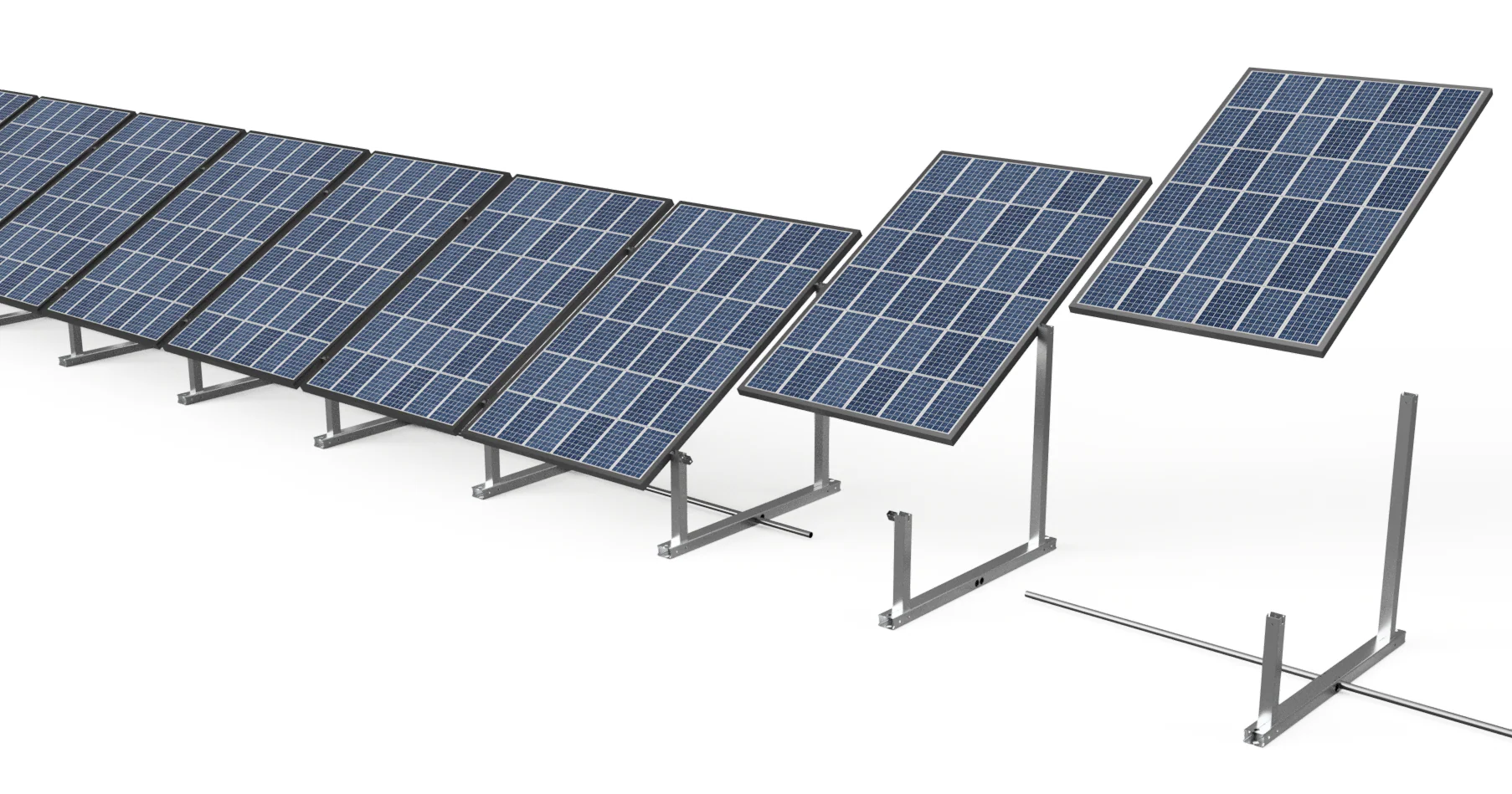 IntegraRack IR-30 Solar Panel Ground Mount | 30 Degree Angle | Aircraft Grade Aluminum - Image 5