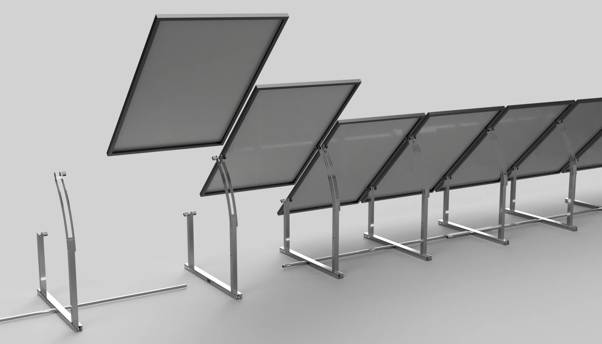 IntegraRack IR-45ASA Solar Panel Ground Mount | 15-45 Degree Adjustable Angle | Aircraft Grade Aluminum - Image 4