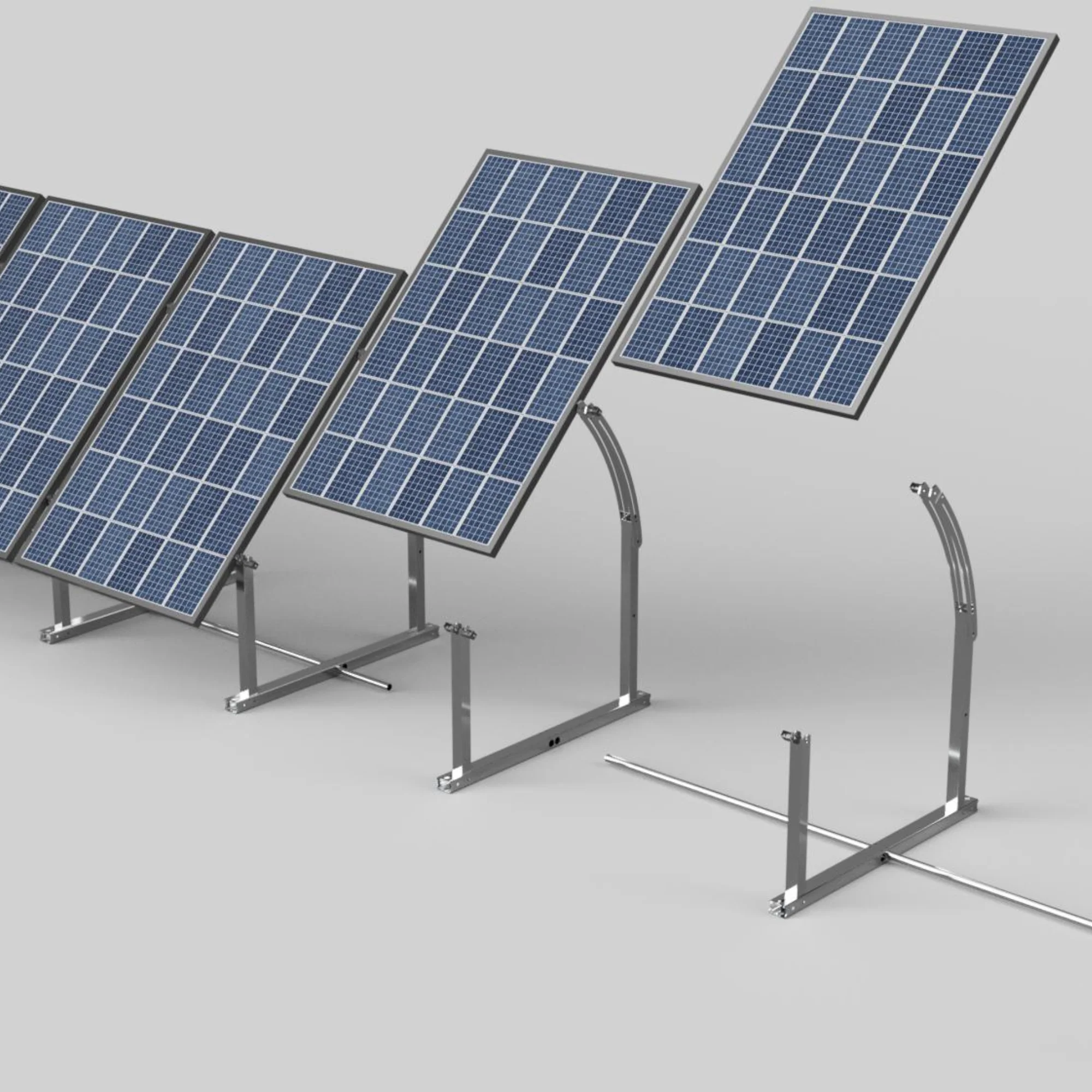 IntegraRack IR-45ASA Solar Panel Ground Mount | 15-45 Degree Adjustable Angle | Aircraft Grade Aluminum - Image 5
