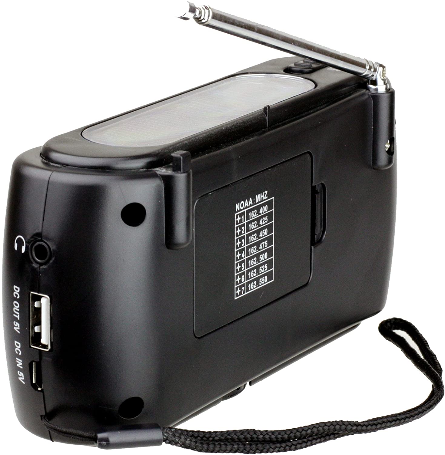 Kaito KA332W Portable Hand Crank Solar AM/FM NOAA Weather Radio Black - Image 3