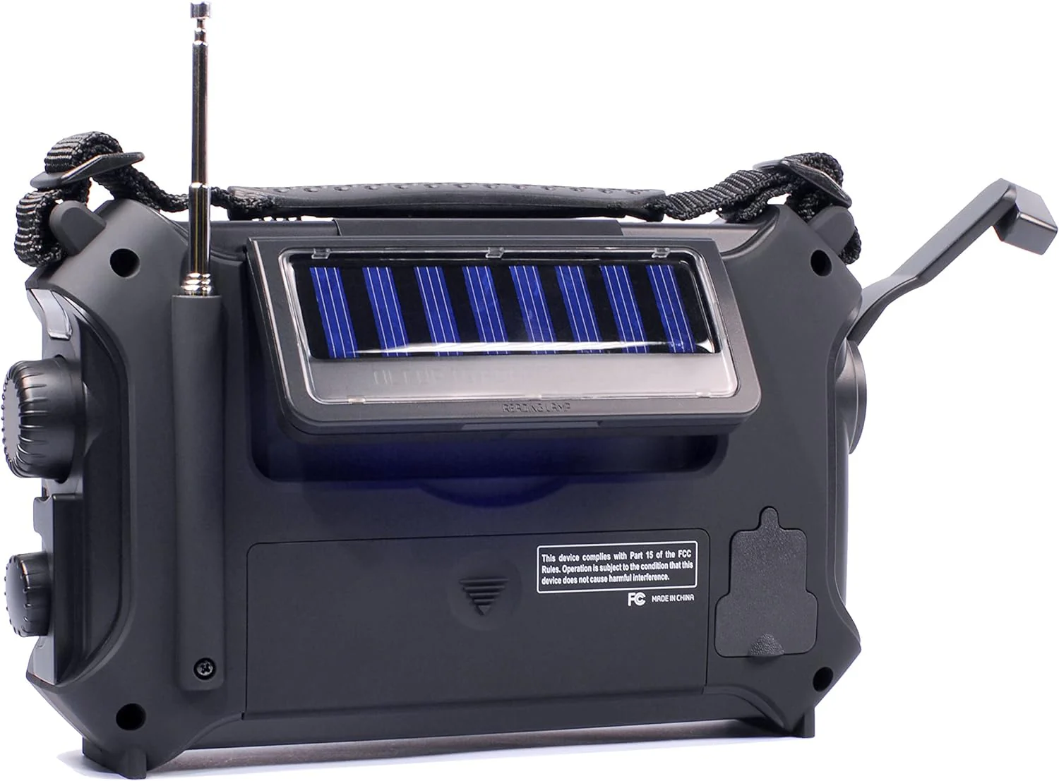 Kaito KA500 5-way Powered Emergency AM/FM/SW NOAA Weather Alert Radio with Solar,Dynamo Crank,Flashlight and Reading Lamp - Black - Image 4