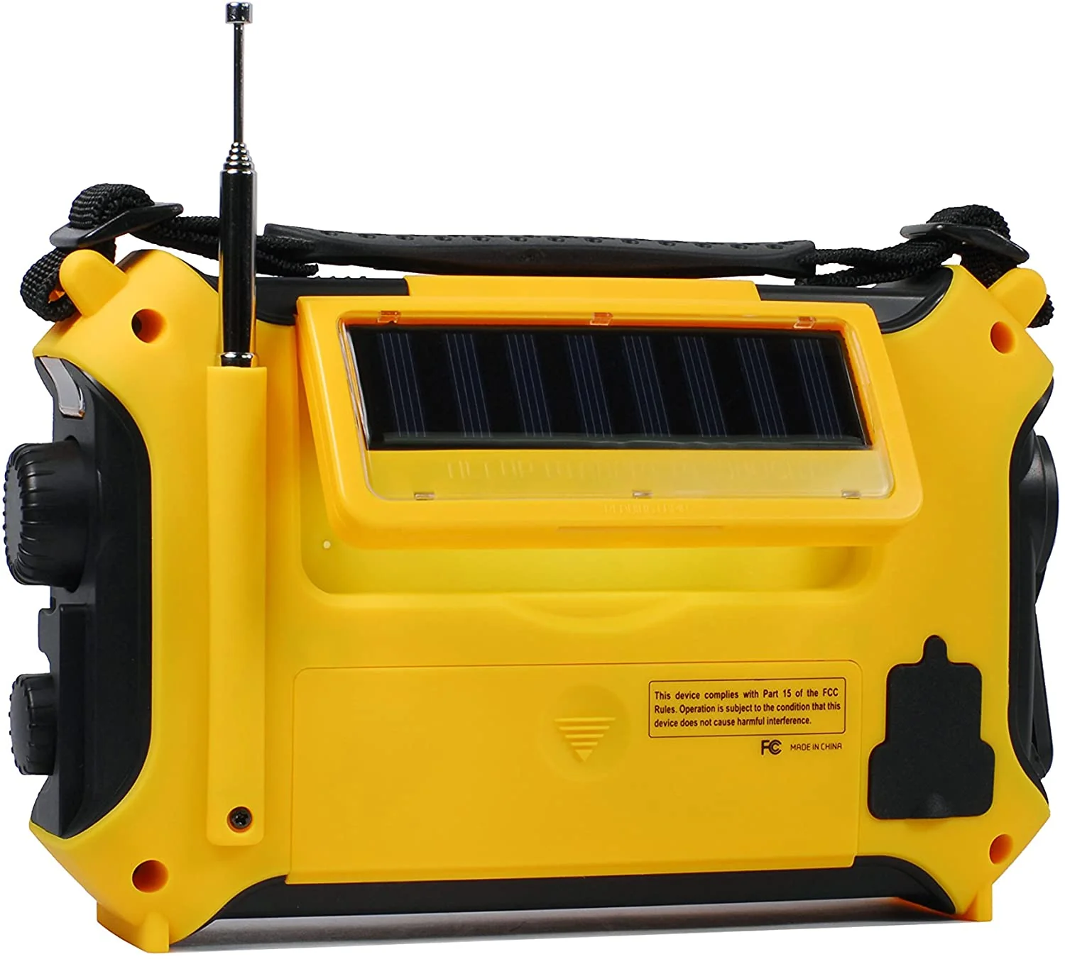 Kaito KA500 Voyager Solar Crank Emergency Weather Alert Radio with Adapter, Yellow - Image 5