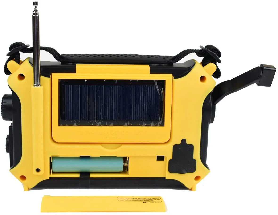 Kaito KA500L 4-Way Powered Emergency AM/FM/SW NOAA Weather Alert Radio with Solar Dynamo Crank Flashlight - Yellow - Image 5