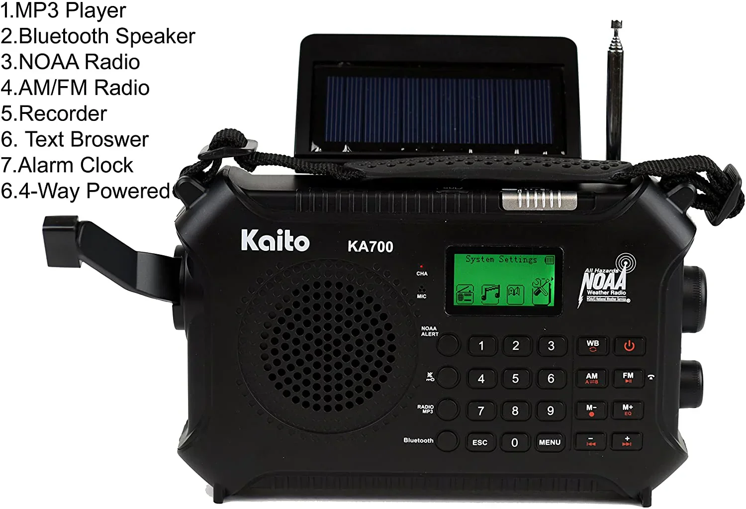 Kaito KA700 Emergency NOAA Weather Radio - Image 6