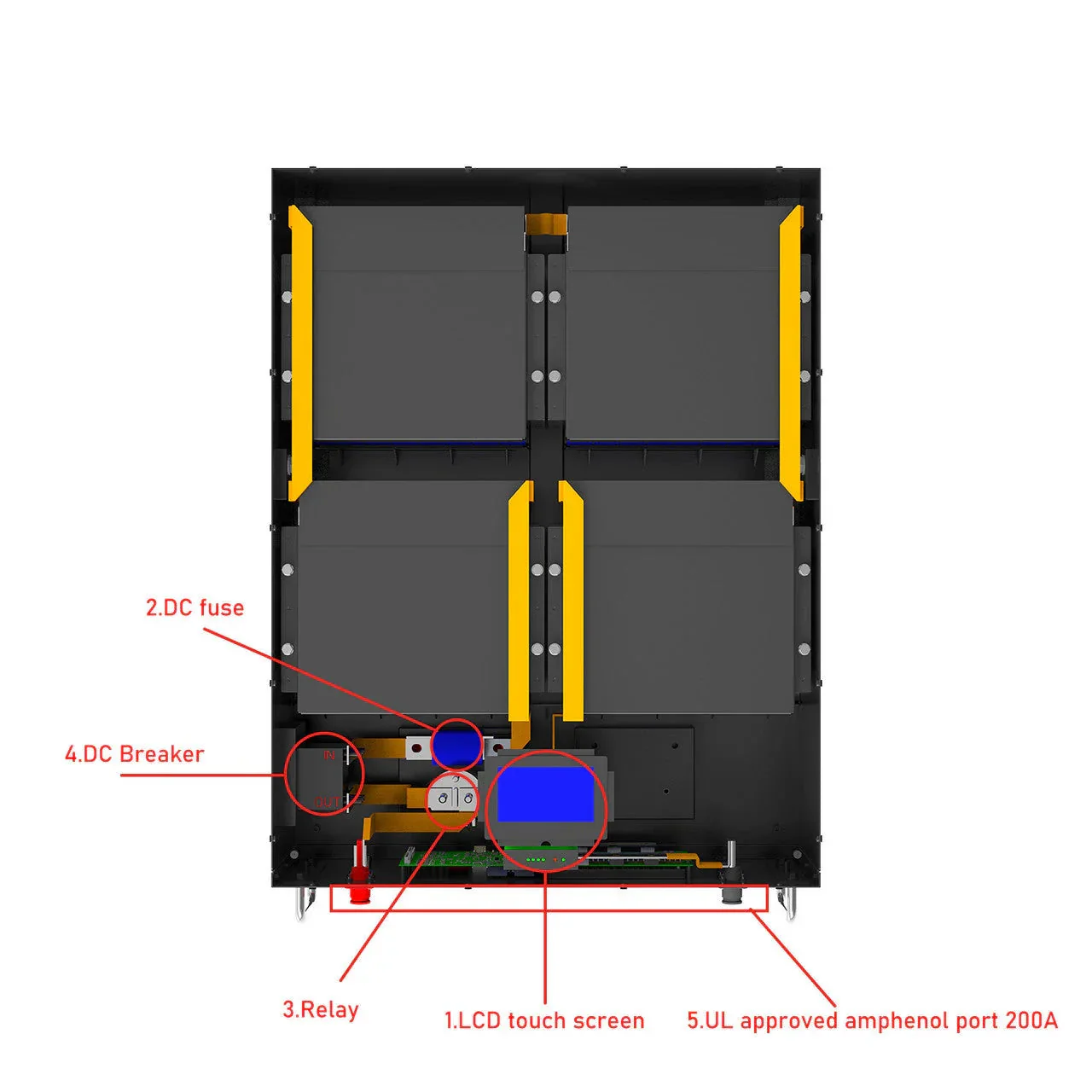 LINIOTECH 10kWh 51.2V 200Ah Lifepo4 Power Reserve Battery Storage Wall Mounted - Image 7