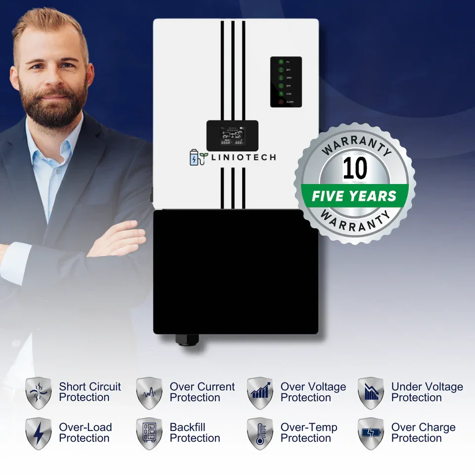 Liniotech 15kWh Hybrid Inverter All in One solar Inverter | 11.4kW AC Output 200A Pass Through - Image 4