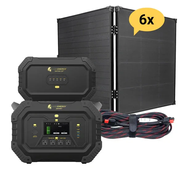 Lion Energy KOH - Safari+XP Portable Power Station Bundle