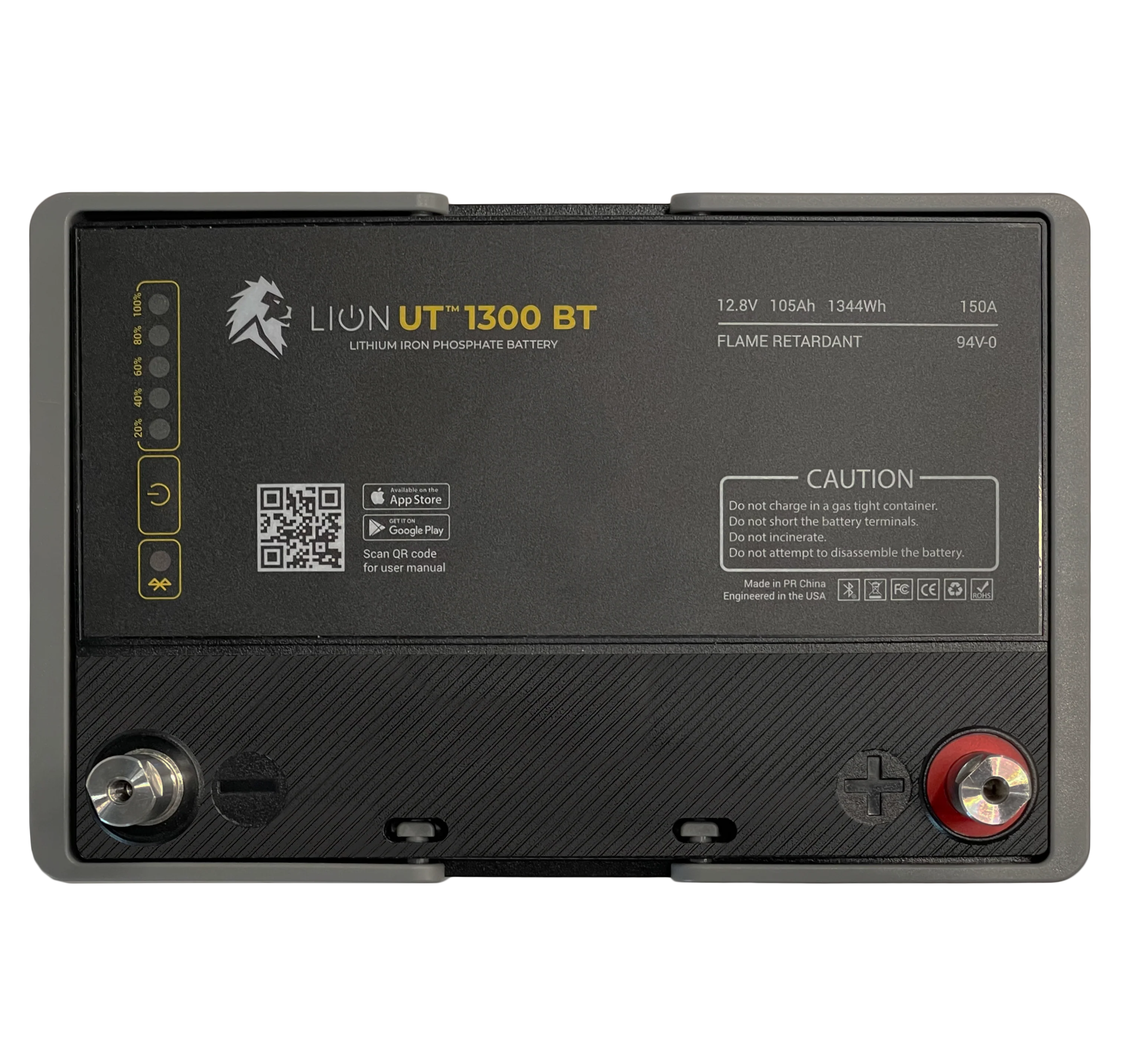 Lion UT 1300 BT Battery (12V, 105Ah, LiFePO4) (SC) - Image 3
