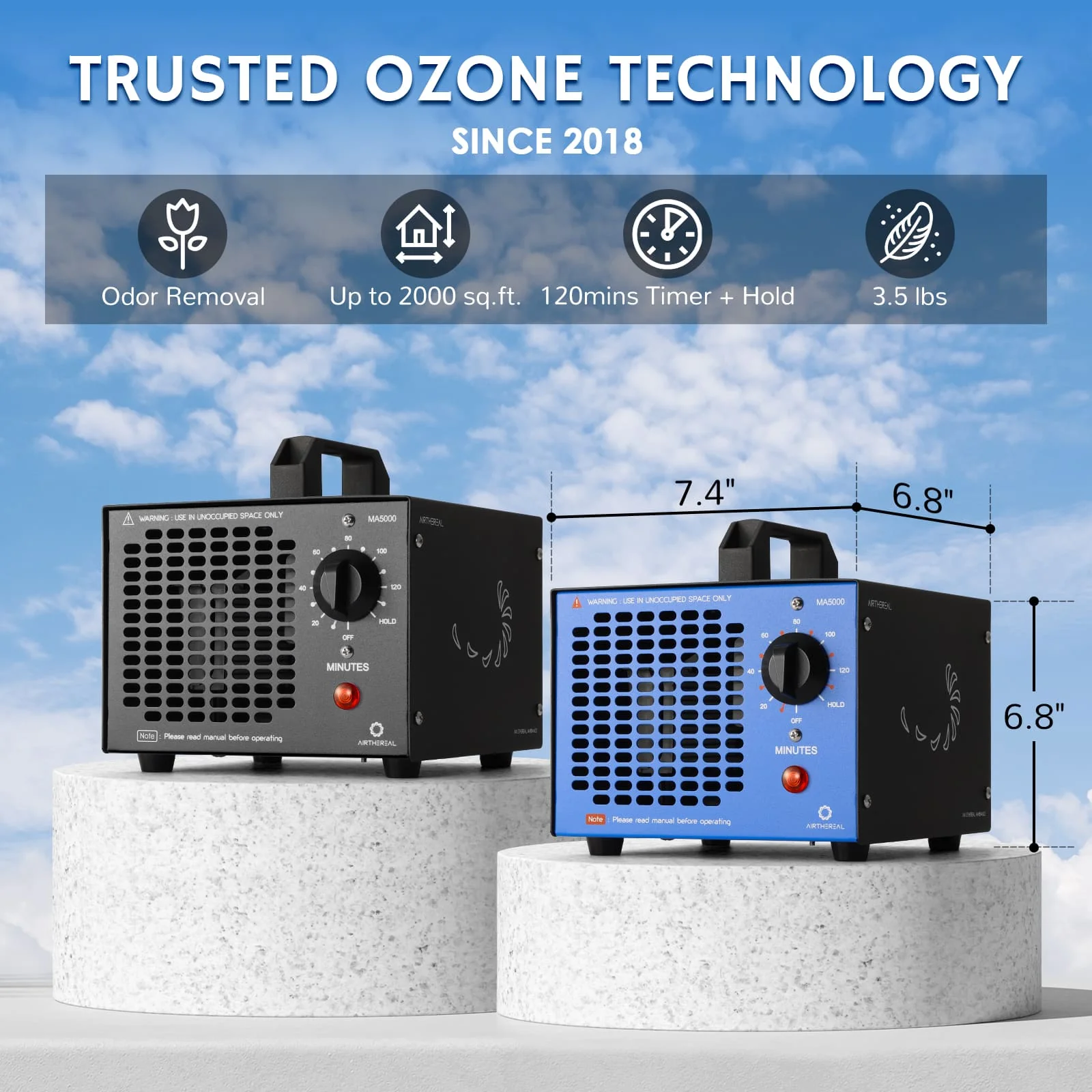 MA5000 Ozone Generator, Replaceable Ozone Plate Option - Image 3