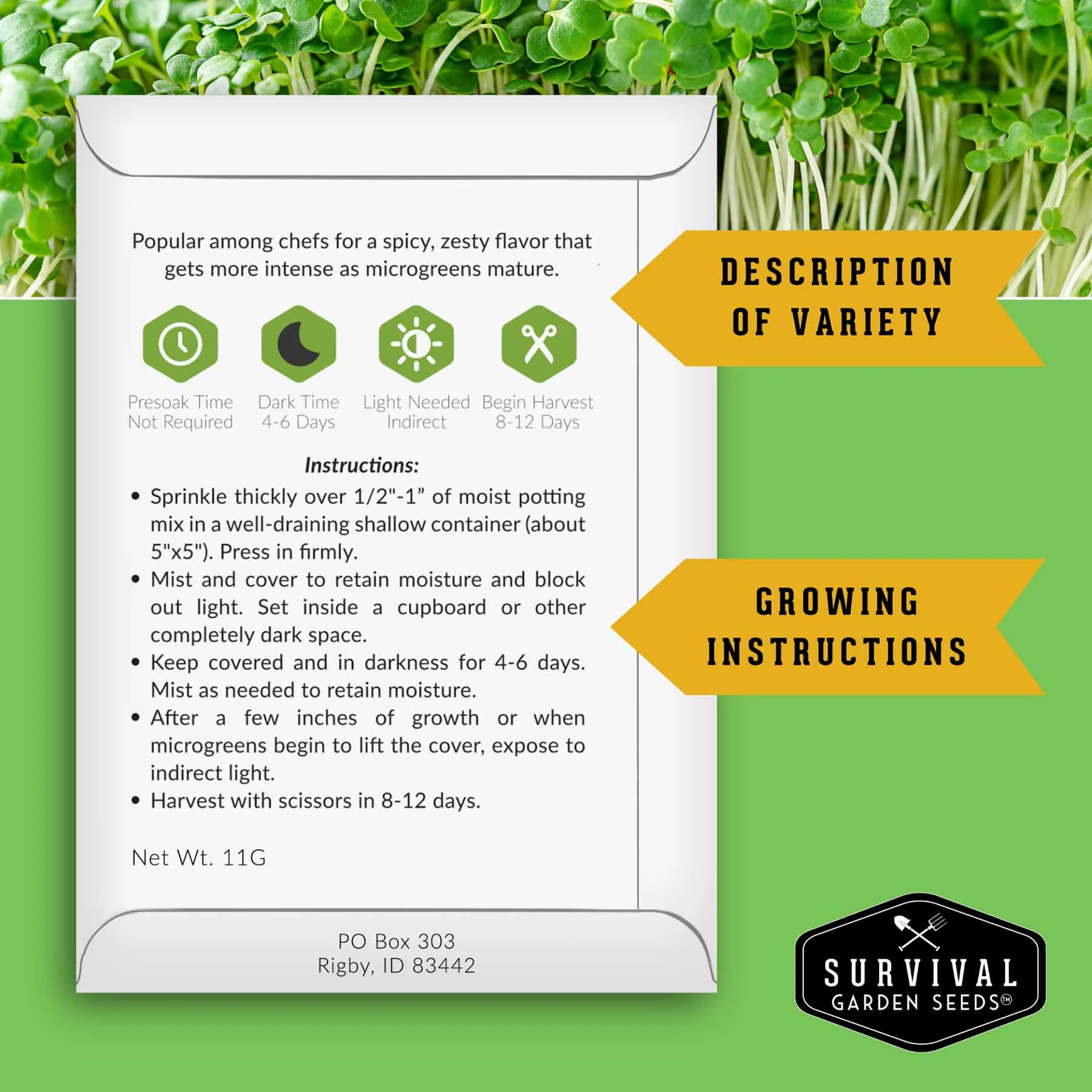 10-Variety Heirloom Microgreen Seed Pack – Non-GMO Seeds for Indoor Growing, Sprouting & Year-Round Nutrition - Image 3