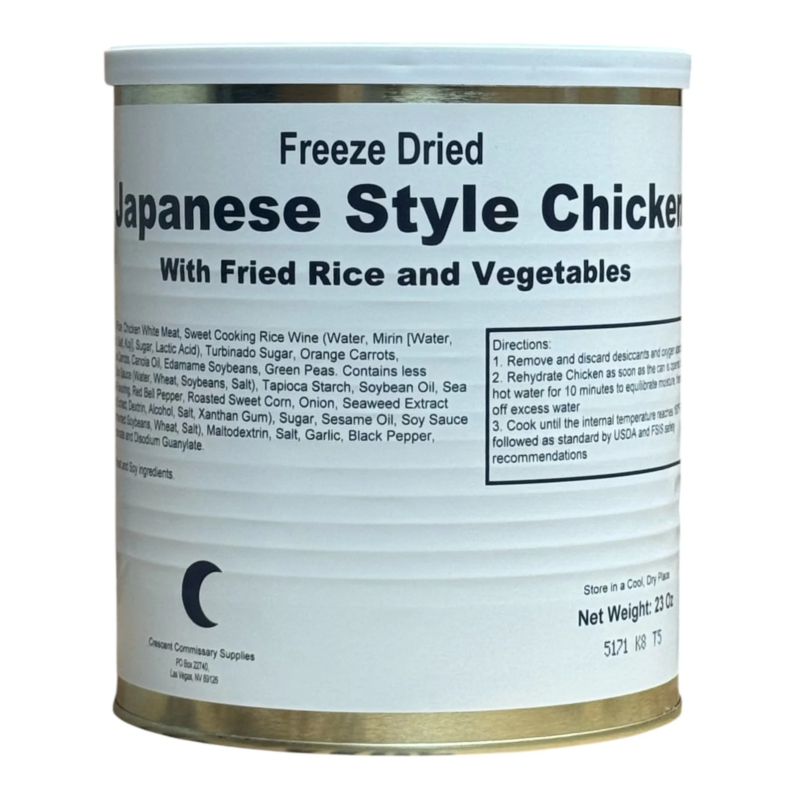 Military Surplus Freeze Dried Japanese Style Chicken with Fried Rice and Vegetables - Image 2