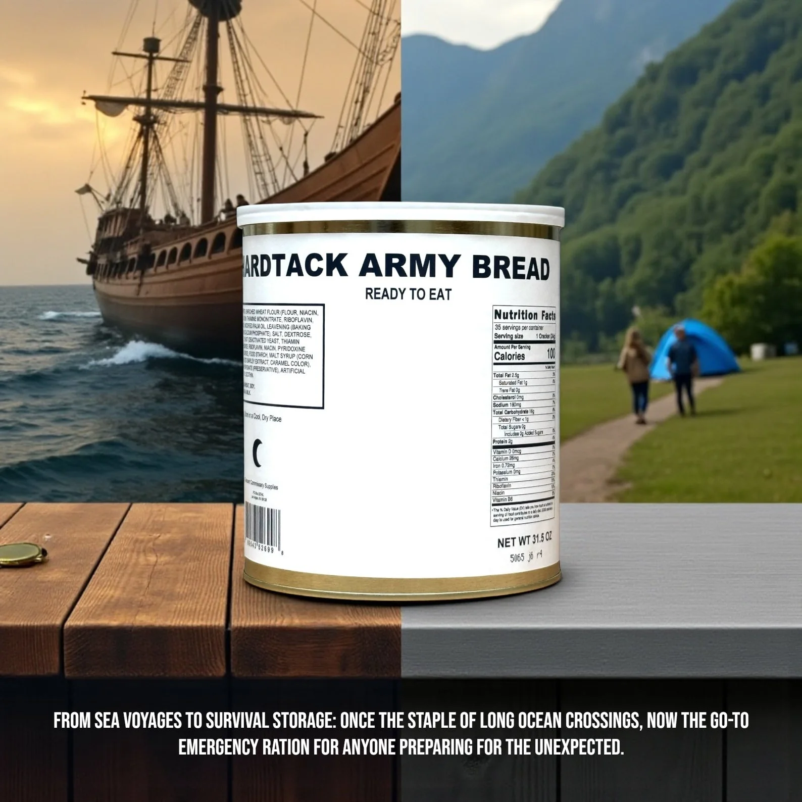 Military Surplus Hardtack Army Bread, Ready to Eat (#10 Can) - Image 13