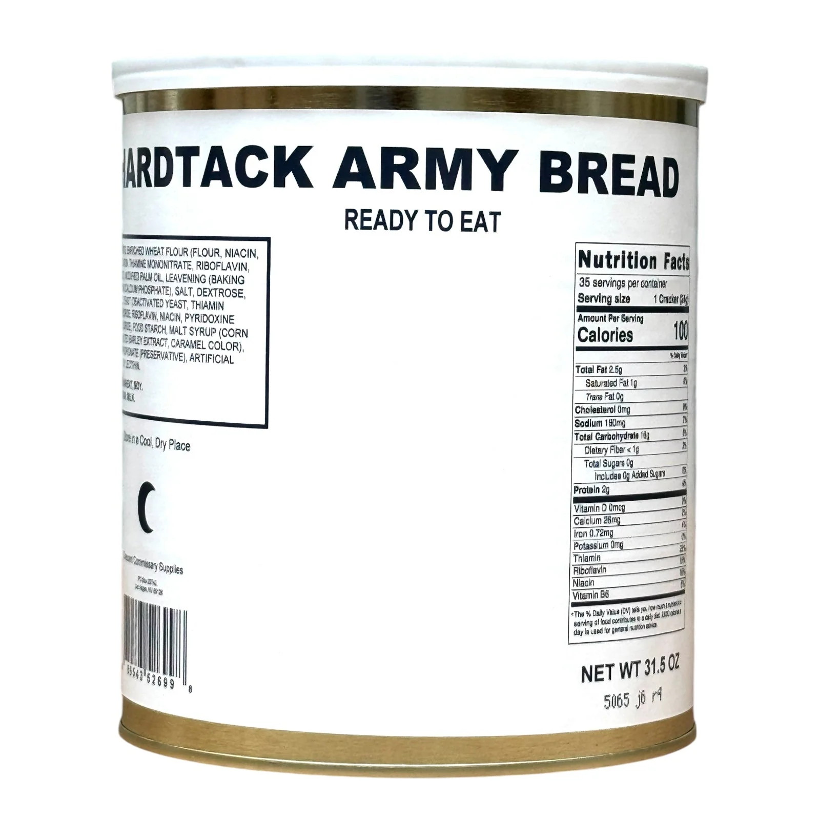 Military Surplus Hardtack Army Bread, Ready to Eat (#10 Can) - Image 3