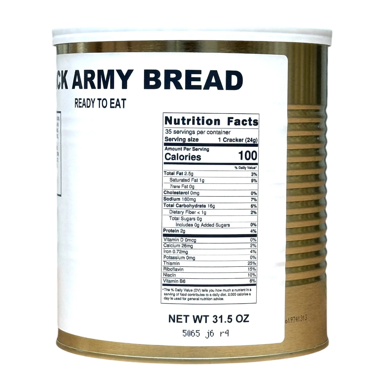 Military Surplus Hardtack Army Bread, Ready to Eat (#10 Can) - Image 4