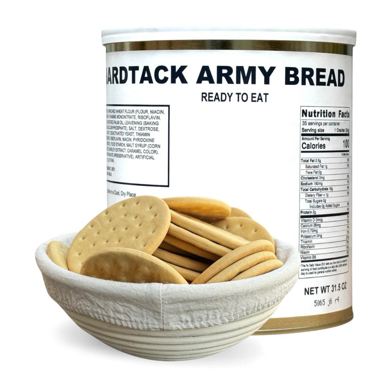 Military Surplus Hardtack Army Bread, Ready to Eat (#10 Can) - Image 9