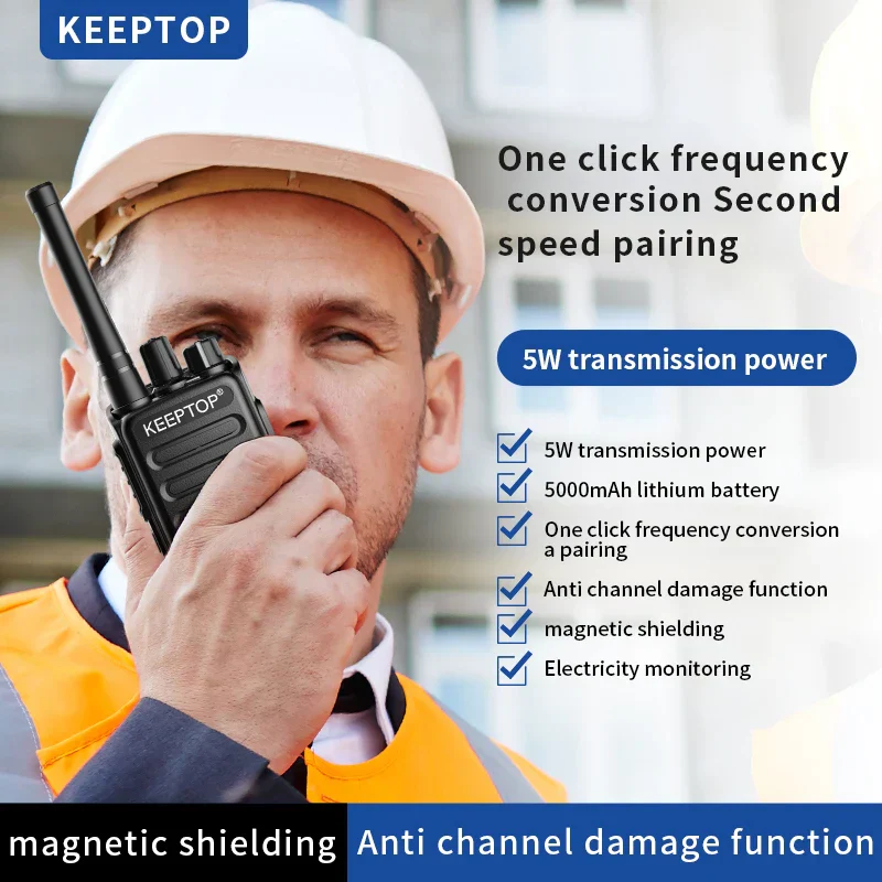 Mini Walkie Talkie Long Range Two Way Radio UHF Portable Handheld Radios - Image 2