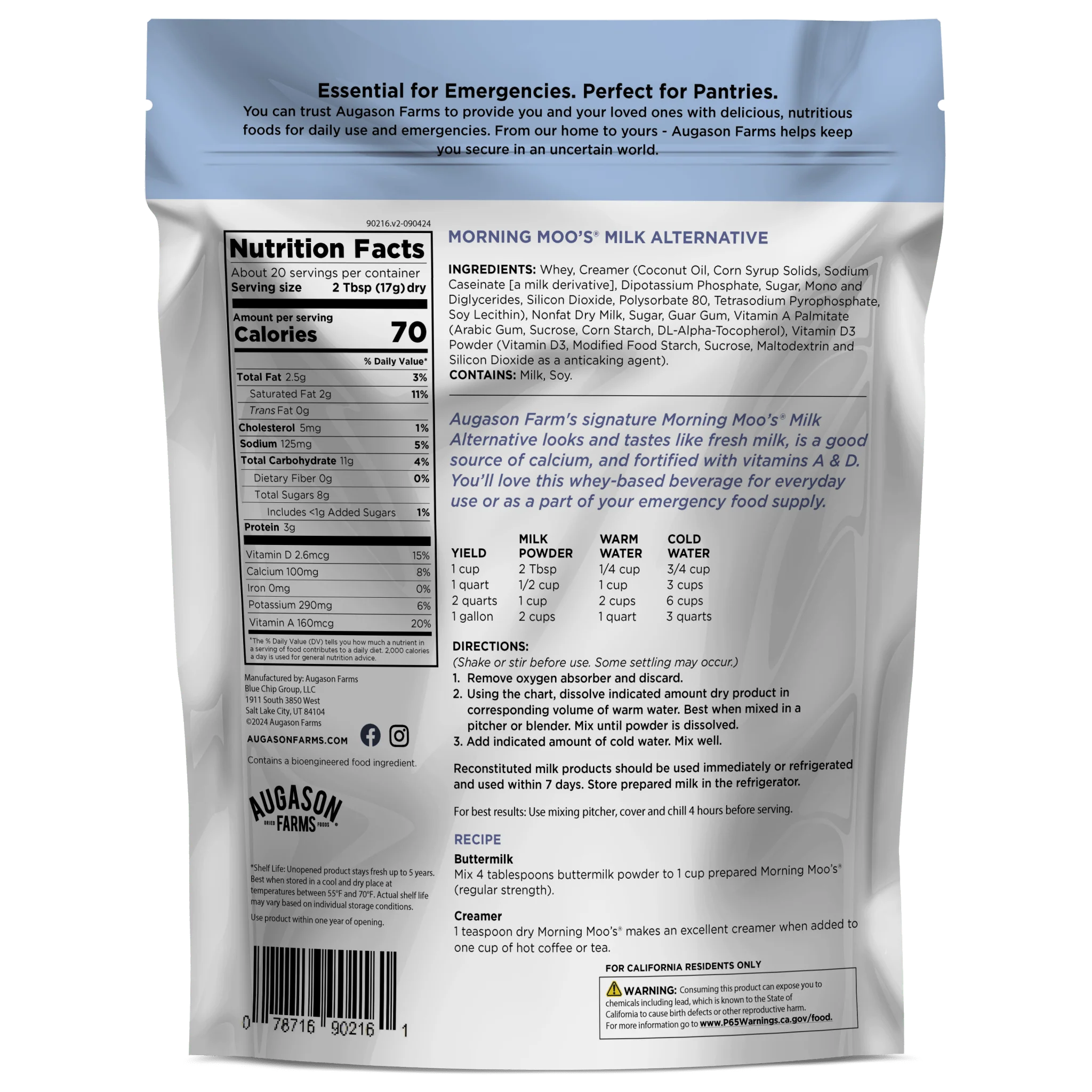 Morning Moo’s Milk Alternative Pouch, 20 Servings - Image 2