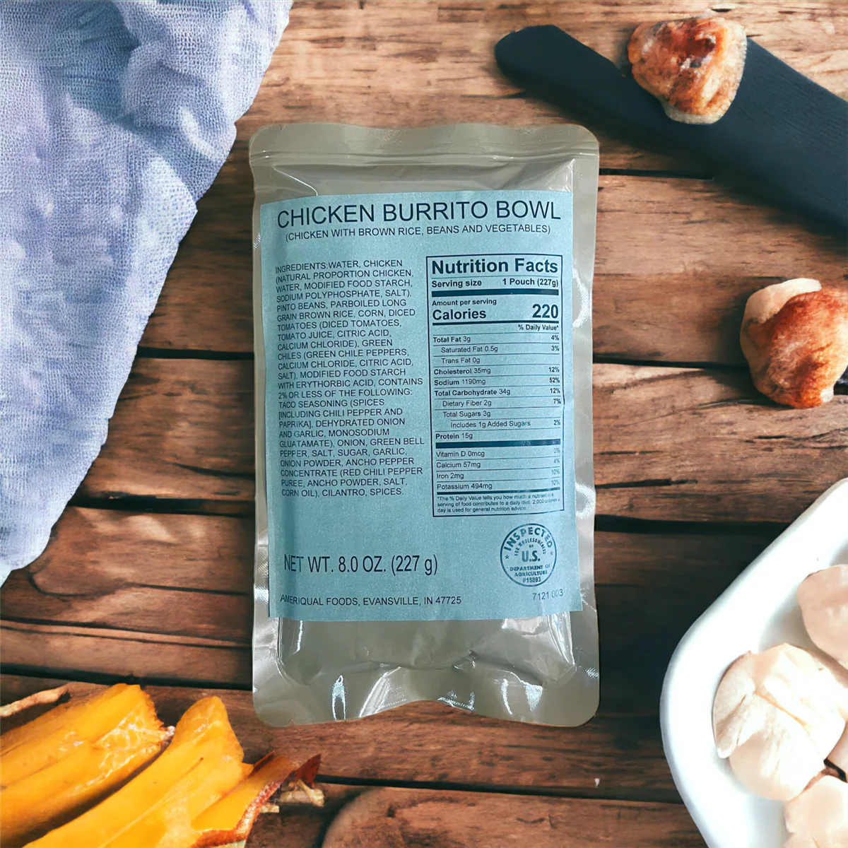 MRE Entree - Chicken Burrito Bowl (SC) - Image 2
