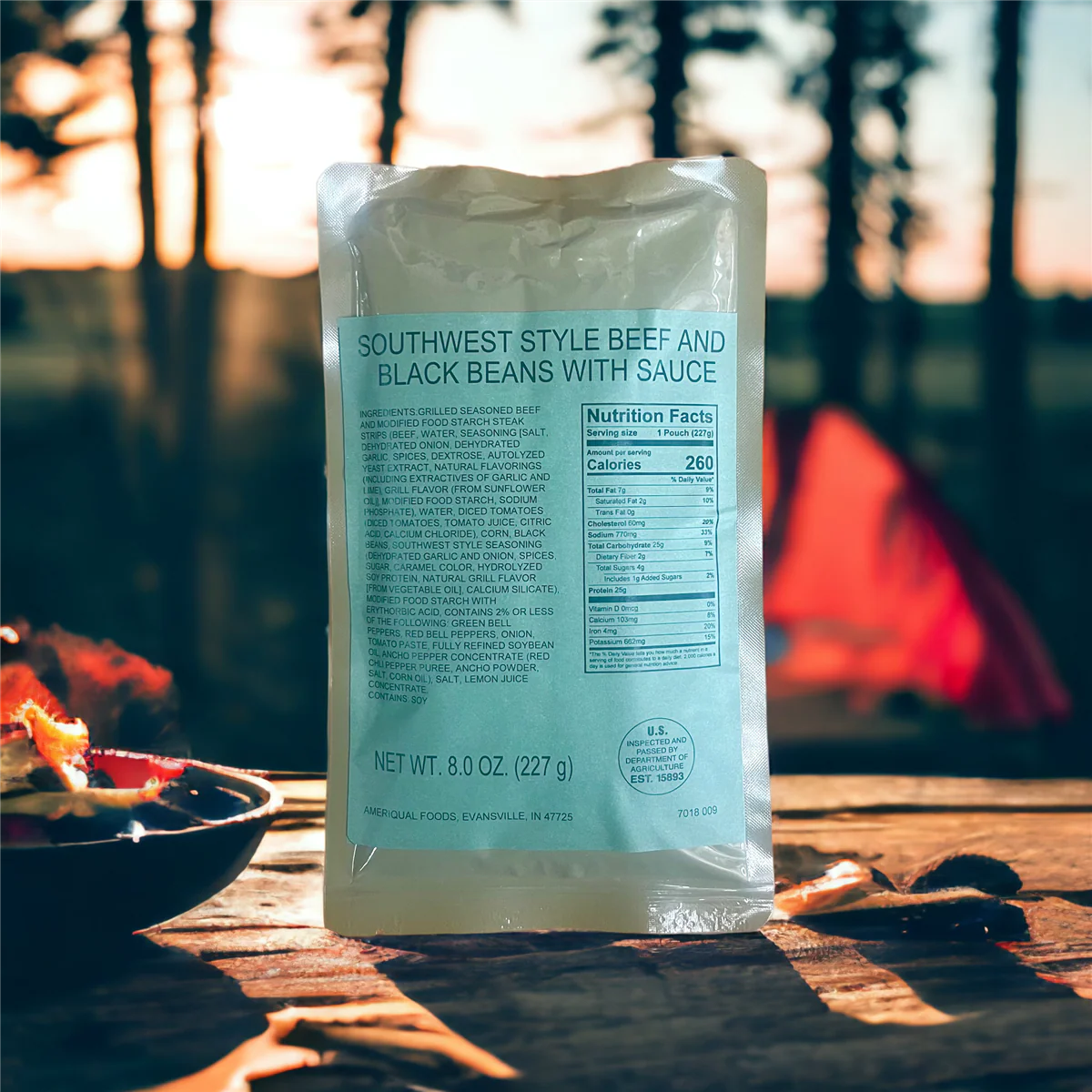 MRE Entree - Southwest Style Beef & Black Beans with Sauce - Image 2