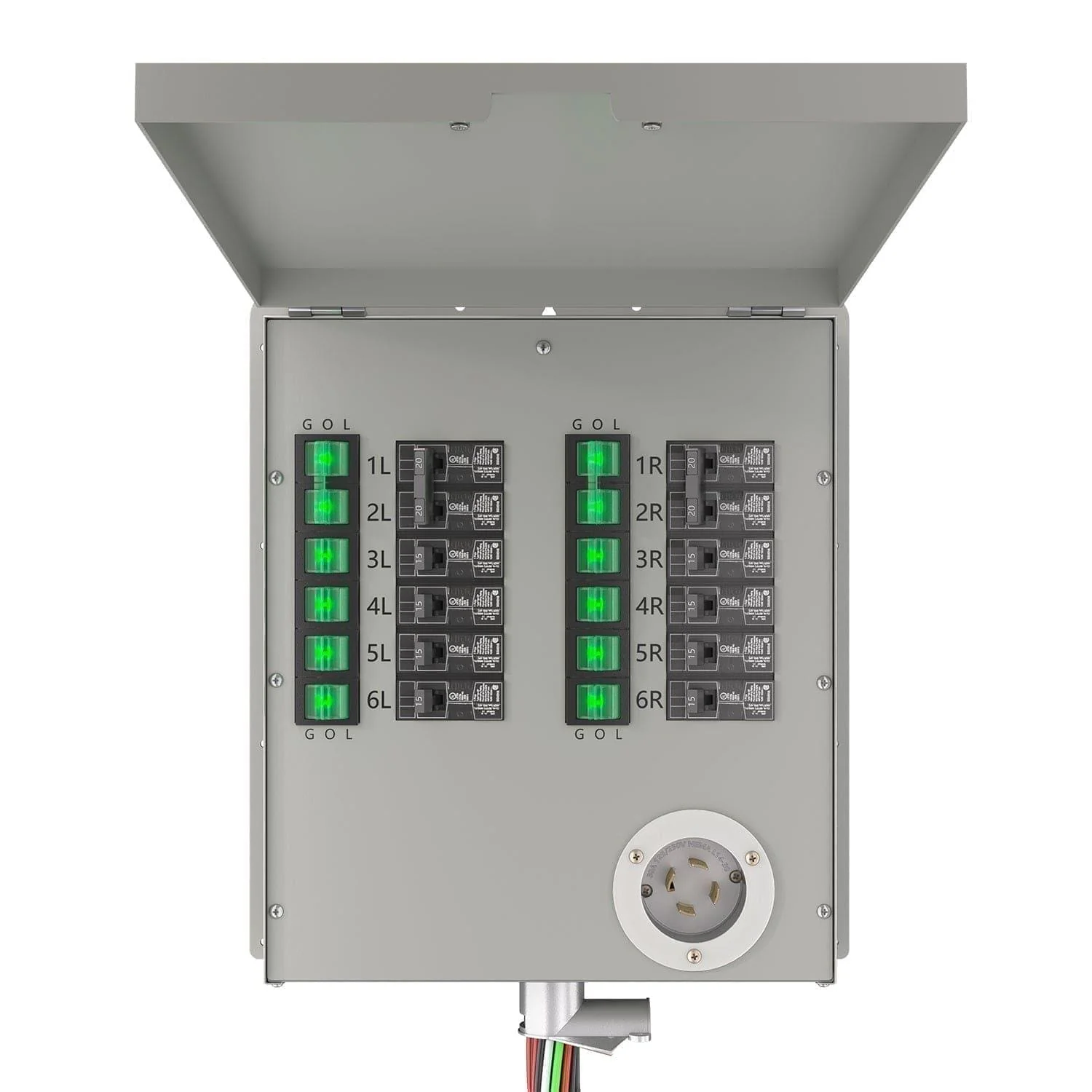 12-Circuit 120/240V 30A Non-Automatic Transfer Switch - Image 3