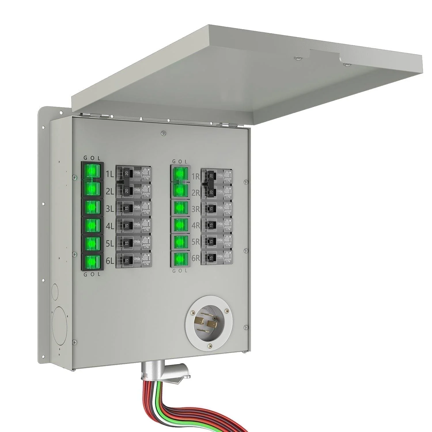 12-Circuit 120/240V 30A Non-Automatic Transfer Switch - Image 5