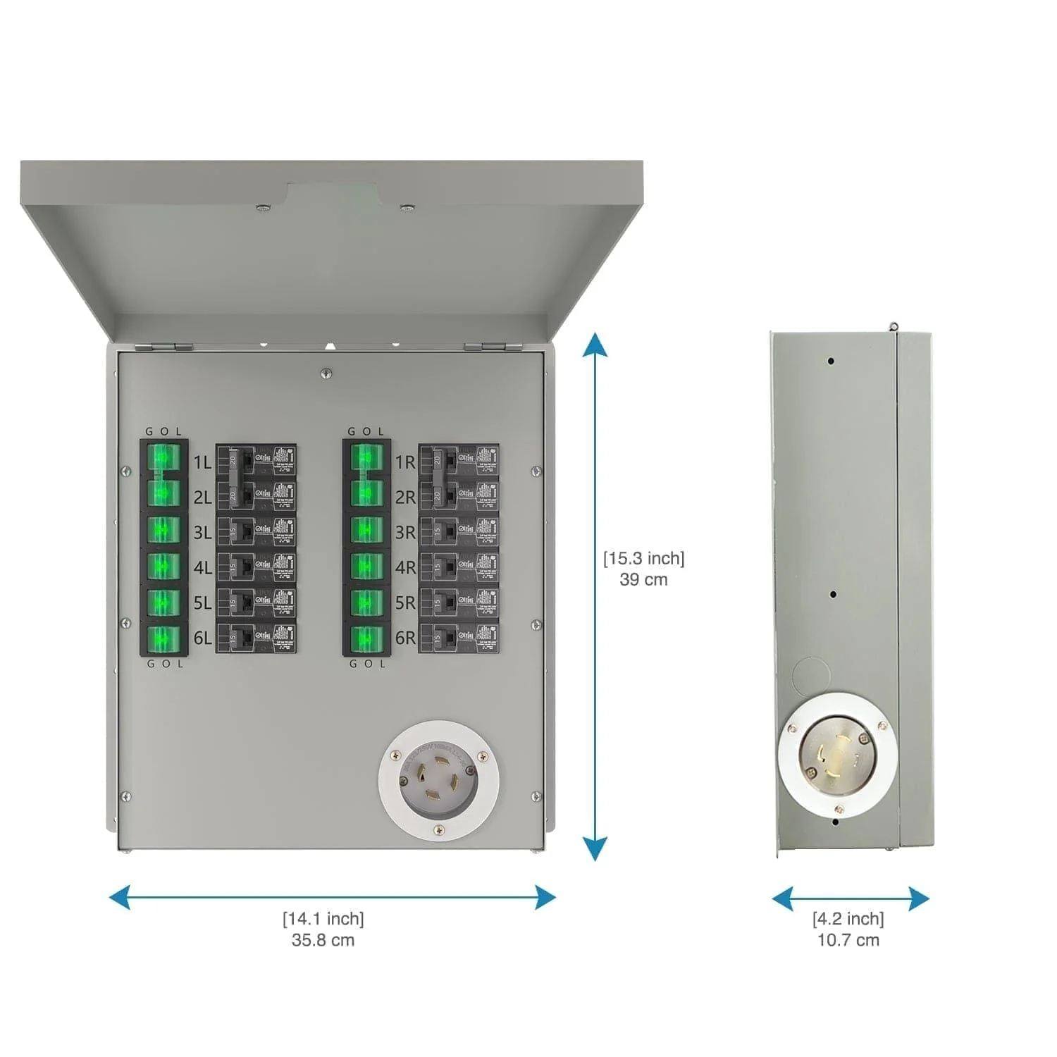 12-Circuit 120/240V 30A Non-Automatic Transfer Switch - Image 6