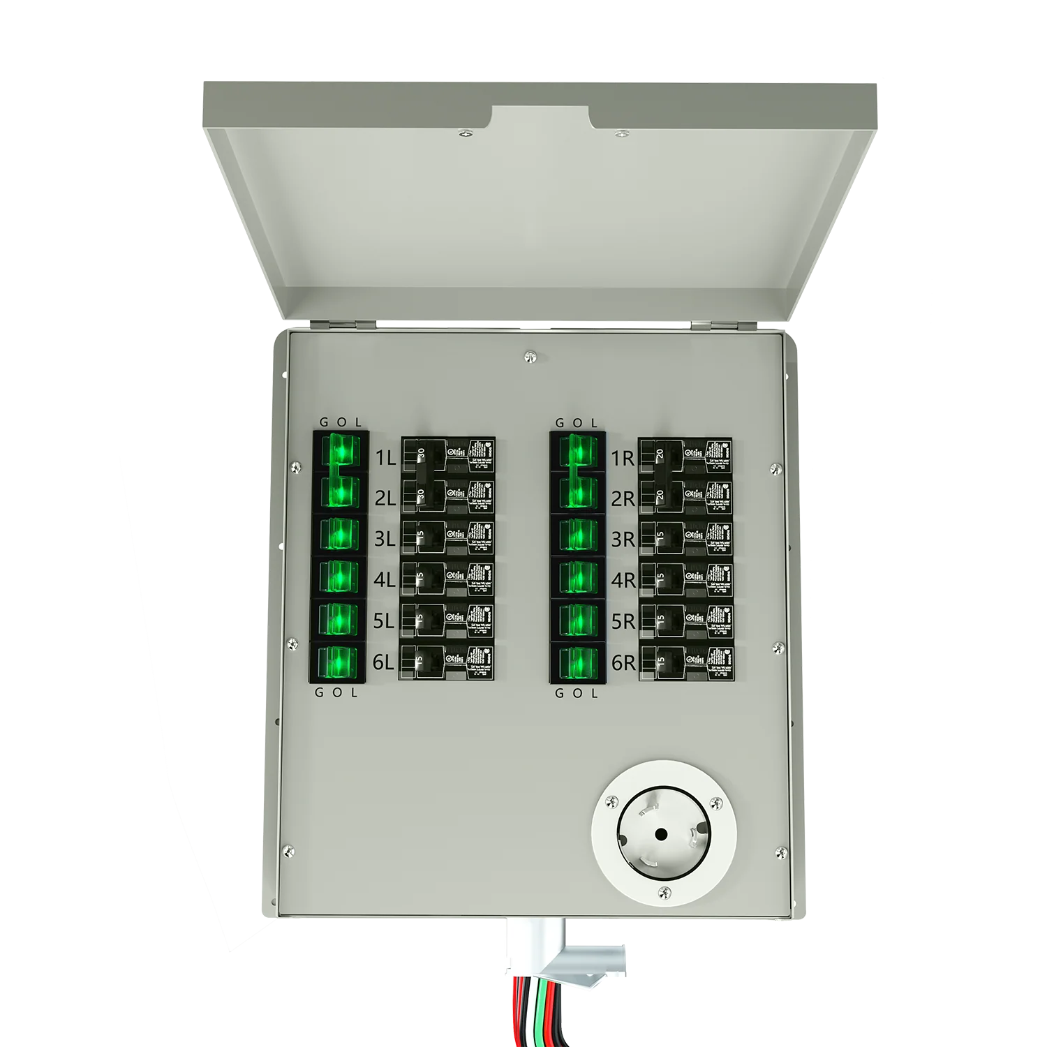 12-Circuit 120/240V 50A Non-Automatic Transfer Switch - Image 3
