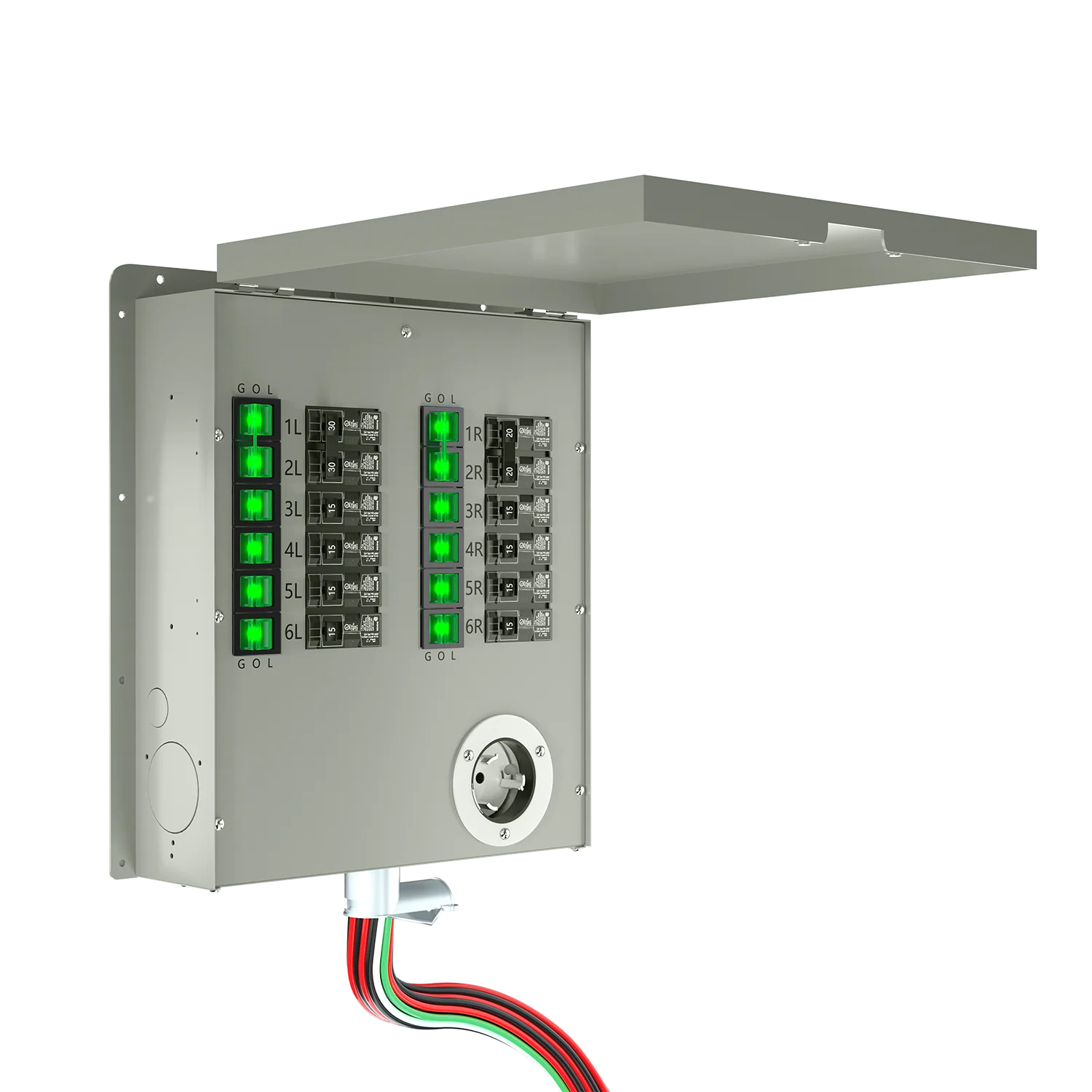 12-Circuit 120/240V 50A Non-Automatic Transfer Switch - Image 5