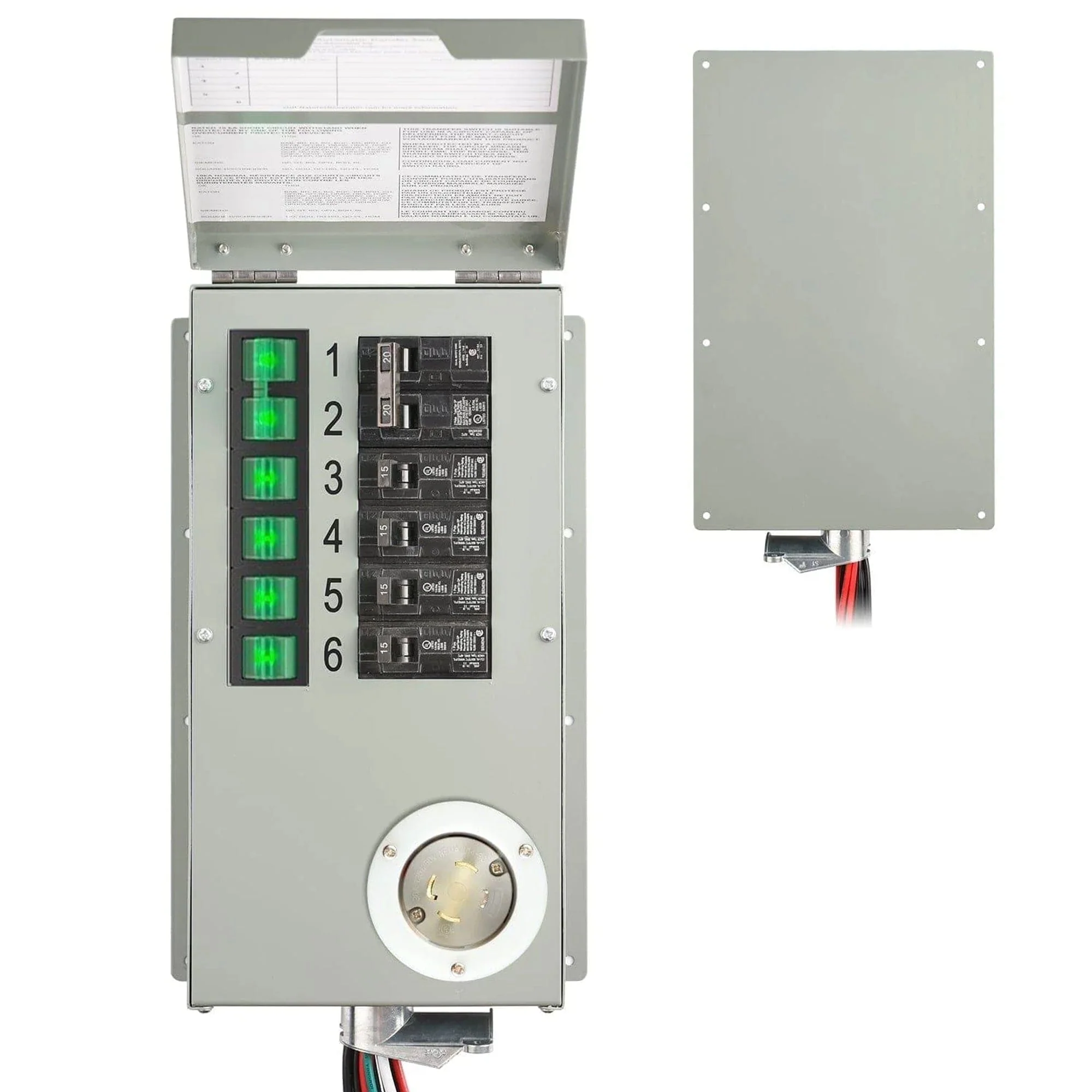 120V/240V 30A 6-Circuit Non-Automatic Transfer Switch - Image 3
