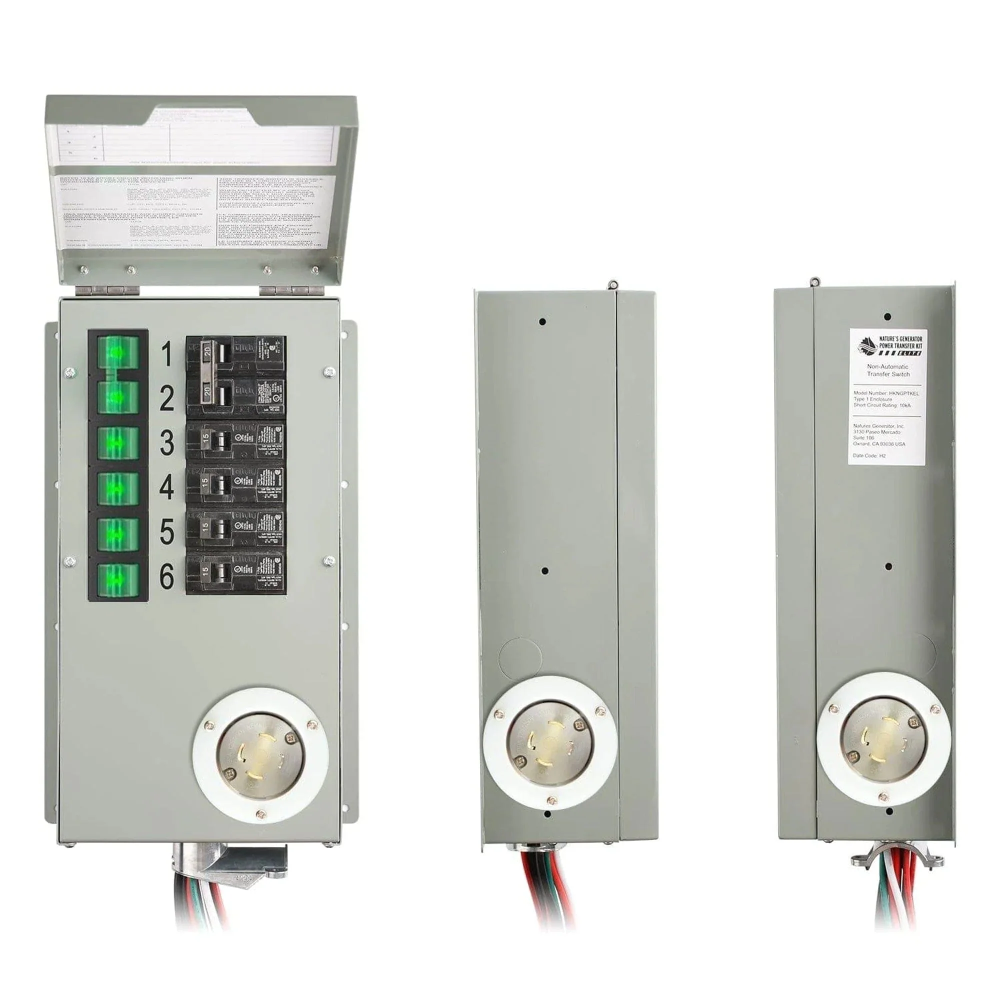 120V/240V 30A 6-Circuit Non-Automatic Transfer Switch - Image 4