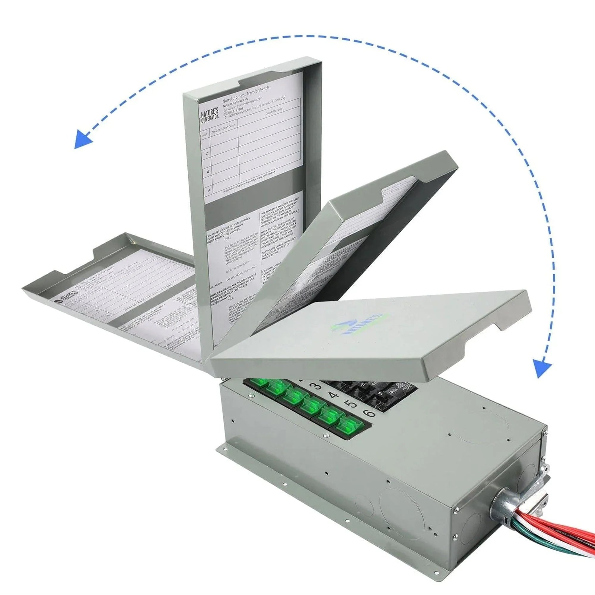 120V/240V 30A 6-Circuit Non-Automatic Transfer Switch - Image 8