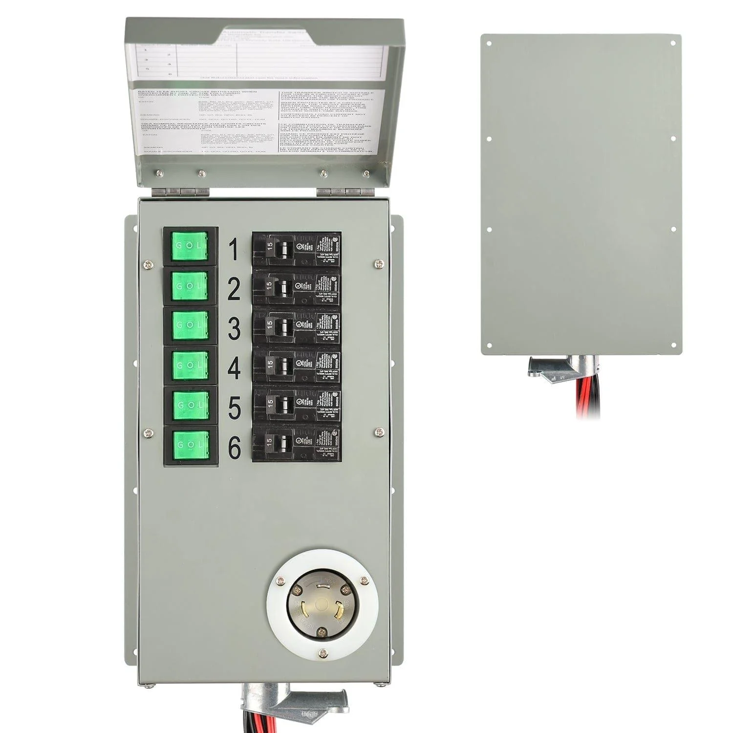 120V 30A 6-Circuit Non-Automatic Transfer Switch - Image 3
