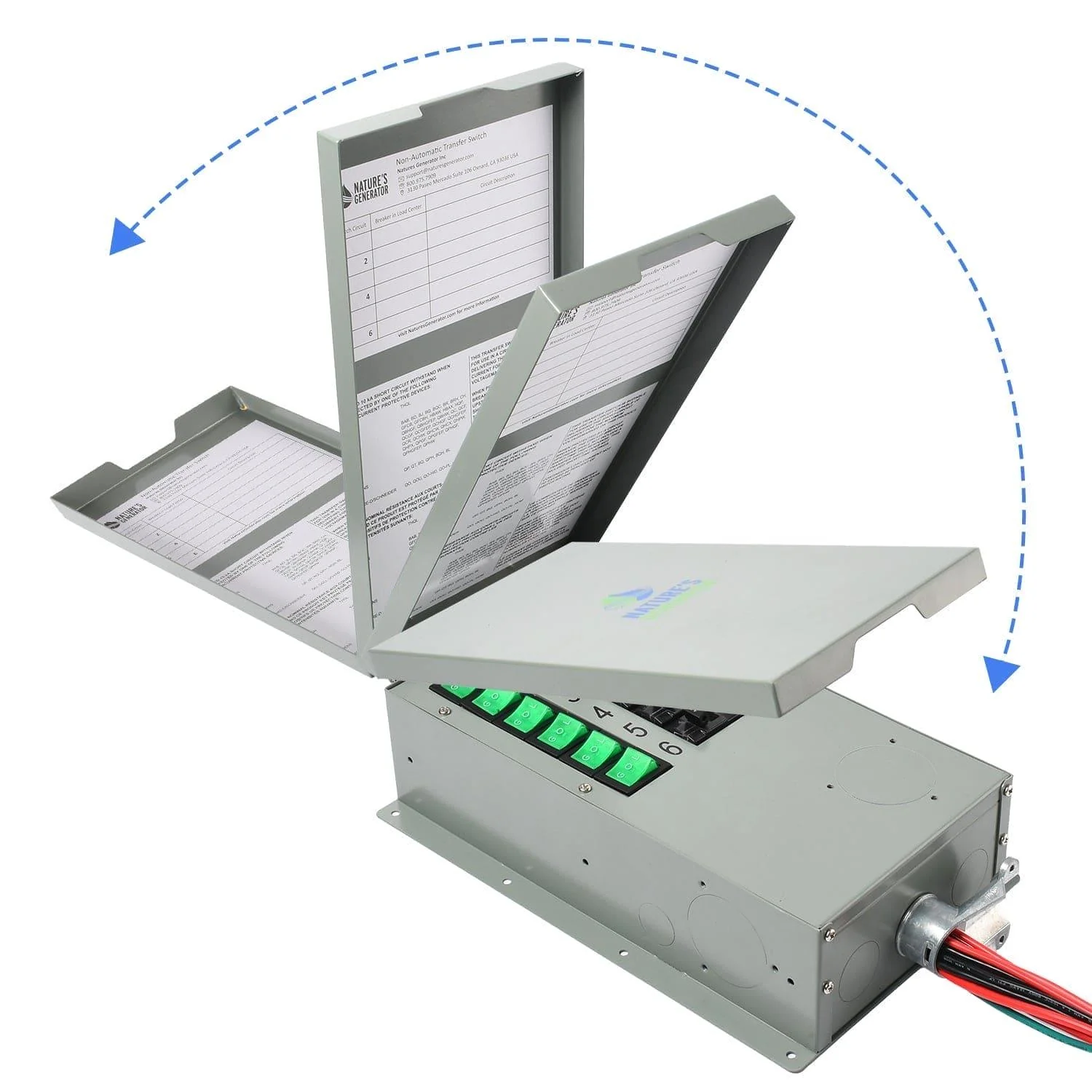 120V 30A 6-Circuit Non-Automatic Transfer Switch - Image 8