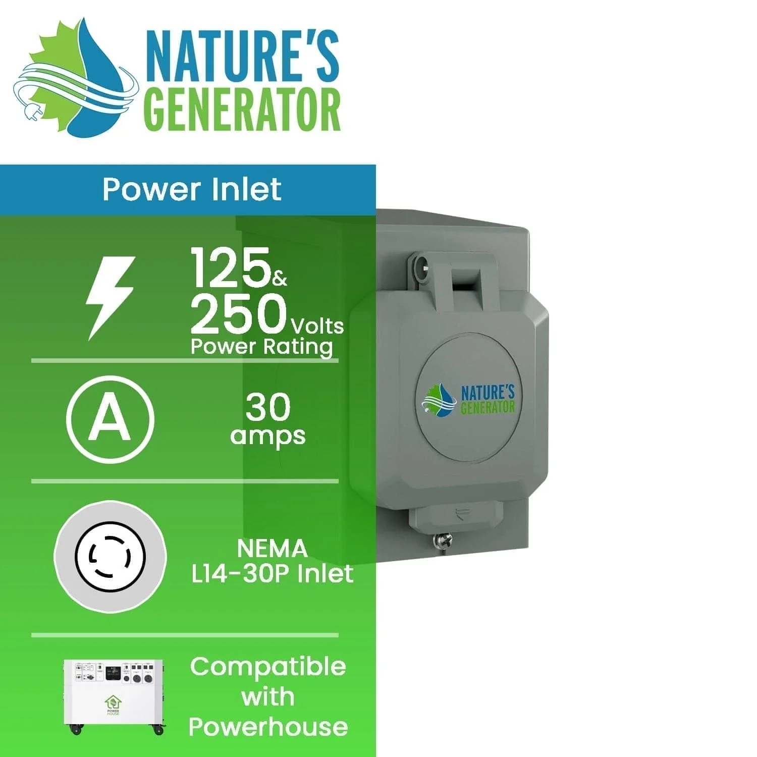 Nature's Generator 30A Power Inlet Box - Image 2
