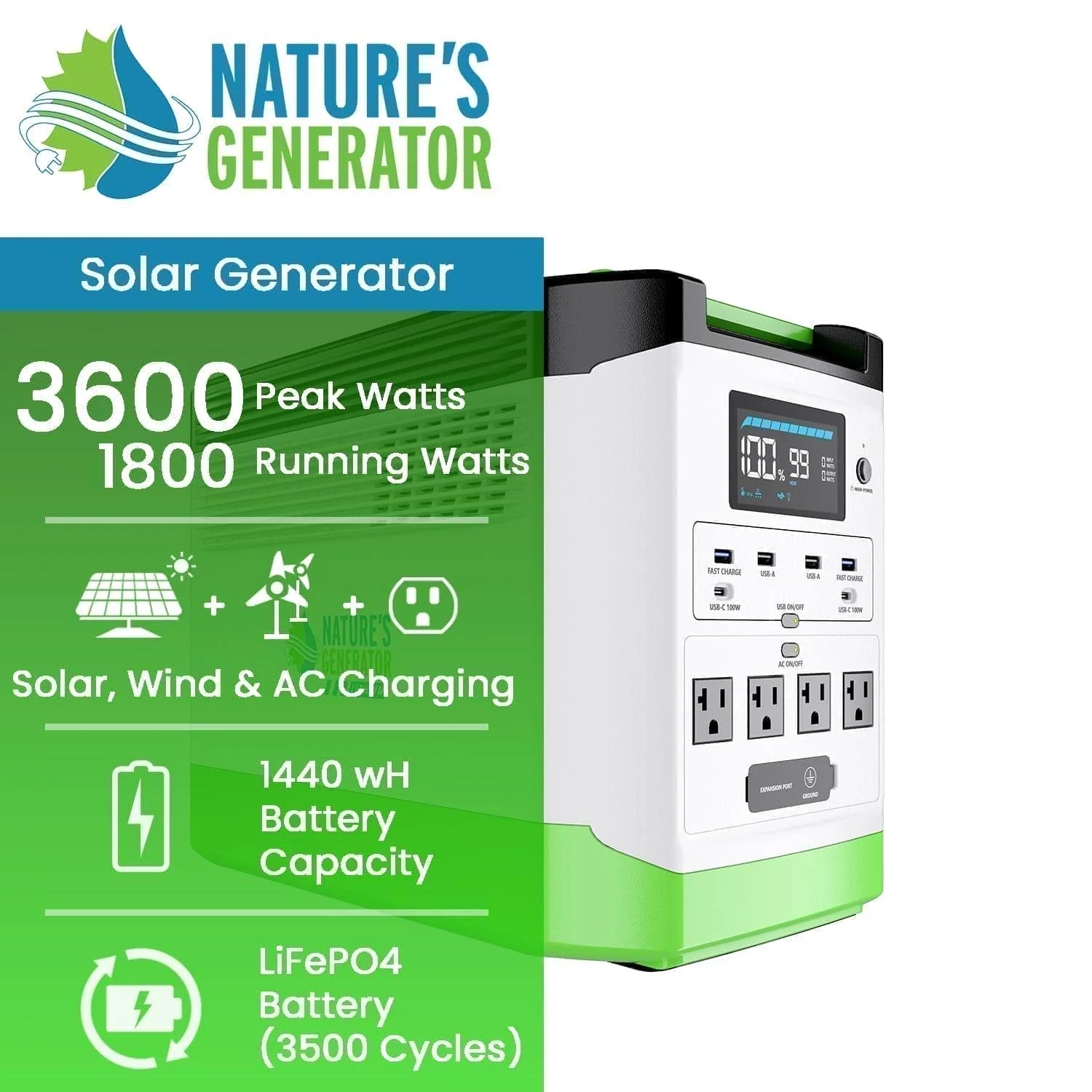 High Capacity Expandable Lithium 1800 Power Station - Image 2