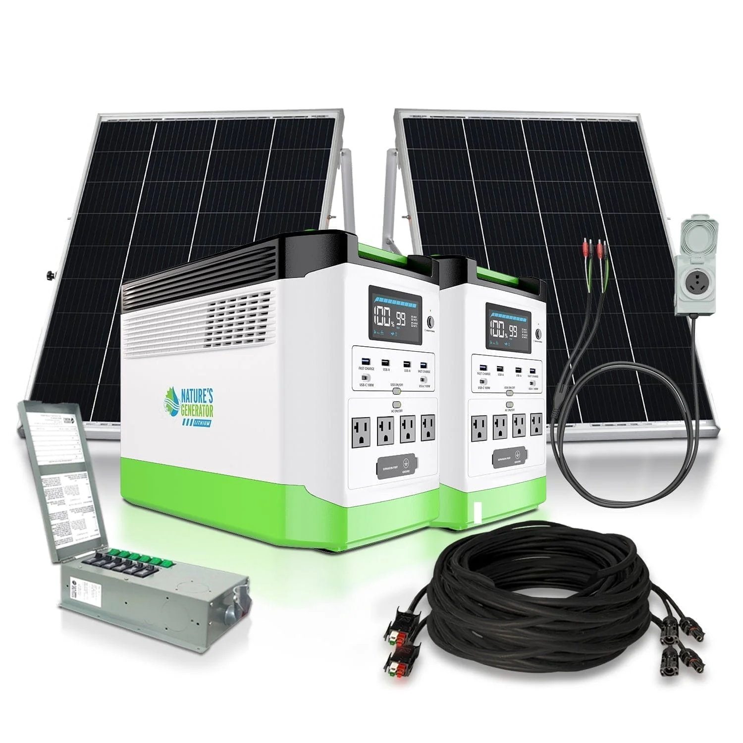 High Capacity Lithium 1800 Solar Generator and Transfer Switch - Image 3
