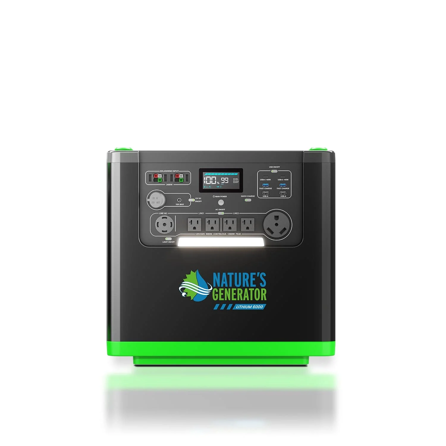 Nature's Generator Lithium 6000 with Solar Panels and Wind Turbine - Image 4