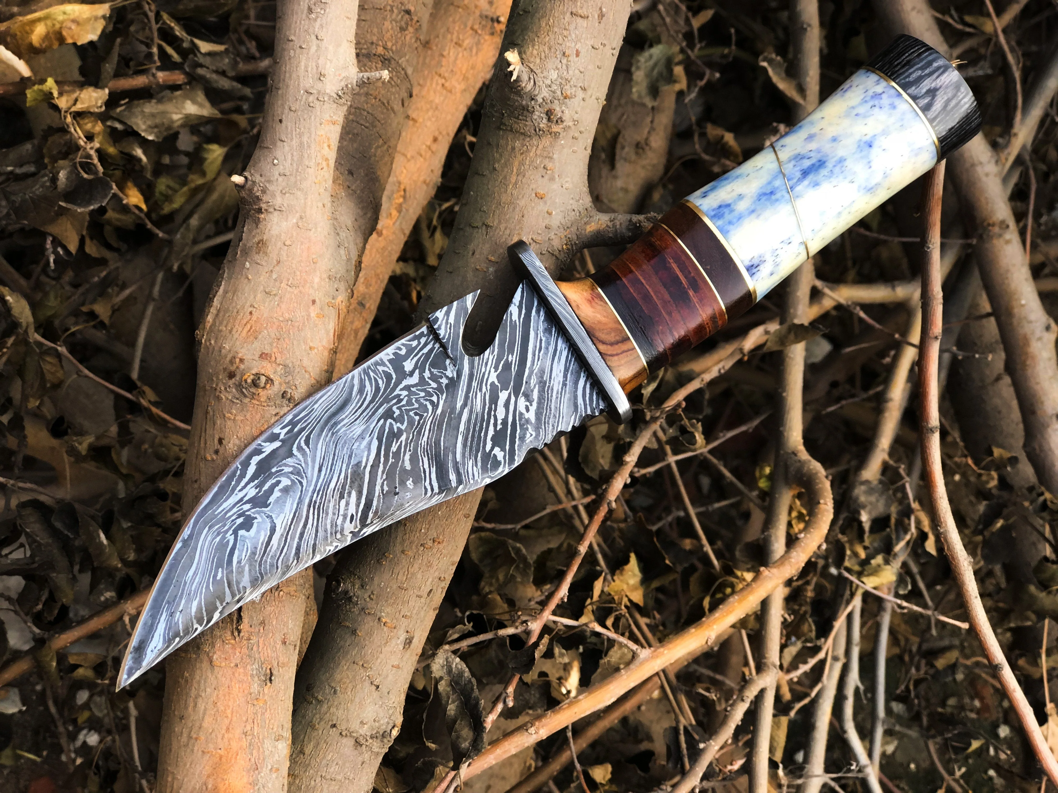 New Custom Handmade Damascus Steel Hunter Knife - Image 2