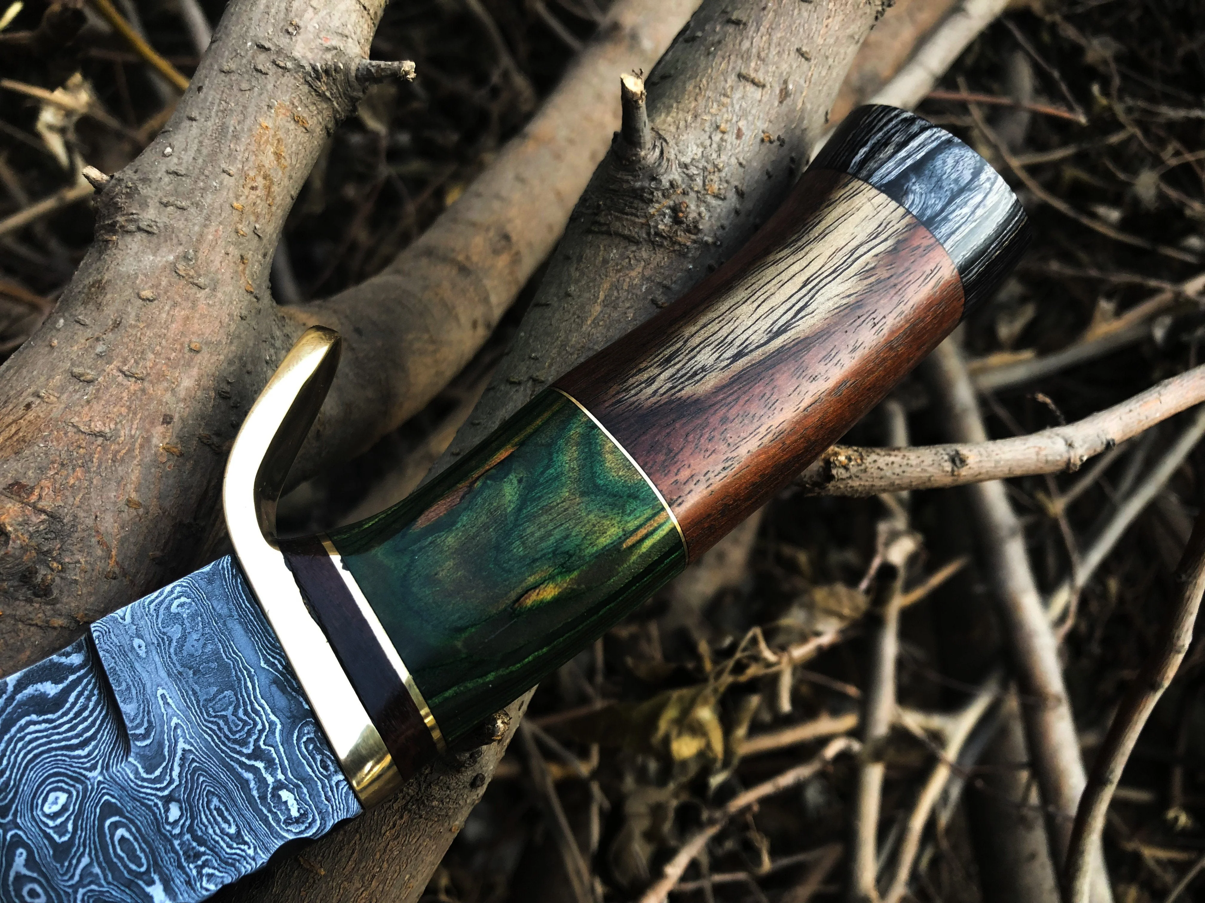 New Custom Handmade Damascus Steel Hunting Knife - Image 4
