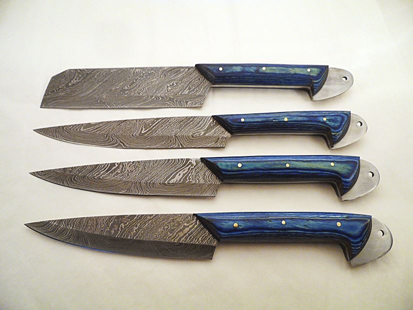 New Custom Handmade Damascus Steel Kitchen Knives Set - Image 2