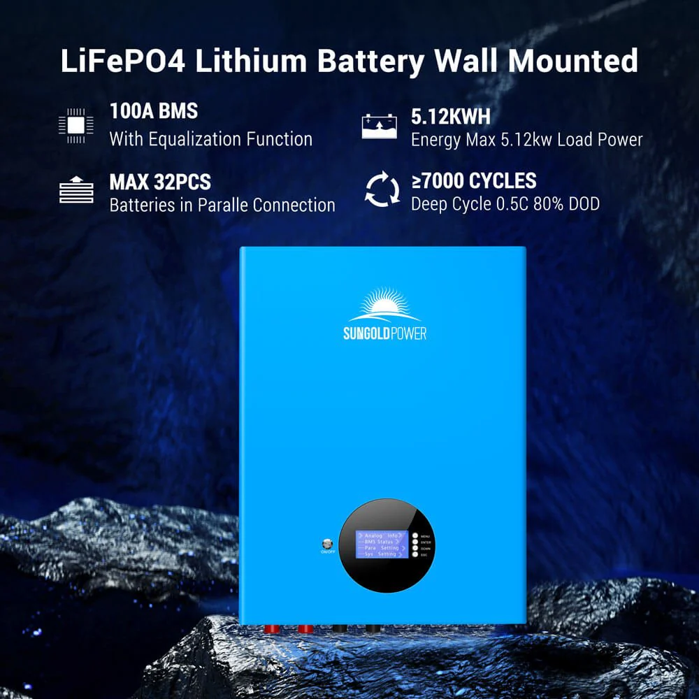 OFF GRID SOLAR KIT 10 X 550 WATTS SOLAR PANELS 4 X 5.12KWH POWERWALL LITHIUM BATTERY 10KW SOLAR INVERTER 48VDC 120V/240V SGM-10K20 - Image 3