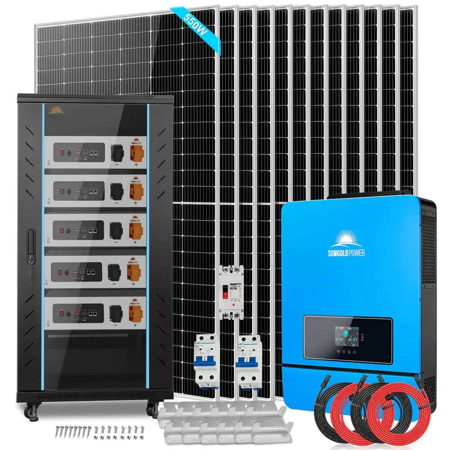 Off Grid Solar Kit 10KW 48VDC 120V/240V 25.6KWH Lithium Battery 12 X 550 Watts Solar Panels SGR-10K25 - Image 2