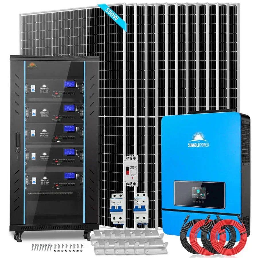 Off Grid Solar Kit 10KW 48VDC 120V/240V 25.6KWH Lithium Battery 12 X 550 Watts Solar Panels SGR-10K25 - Image 8