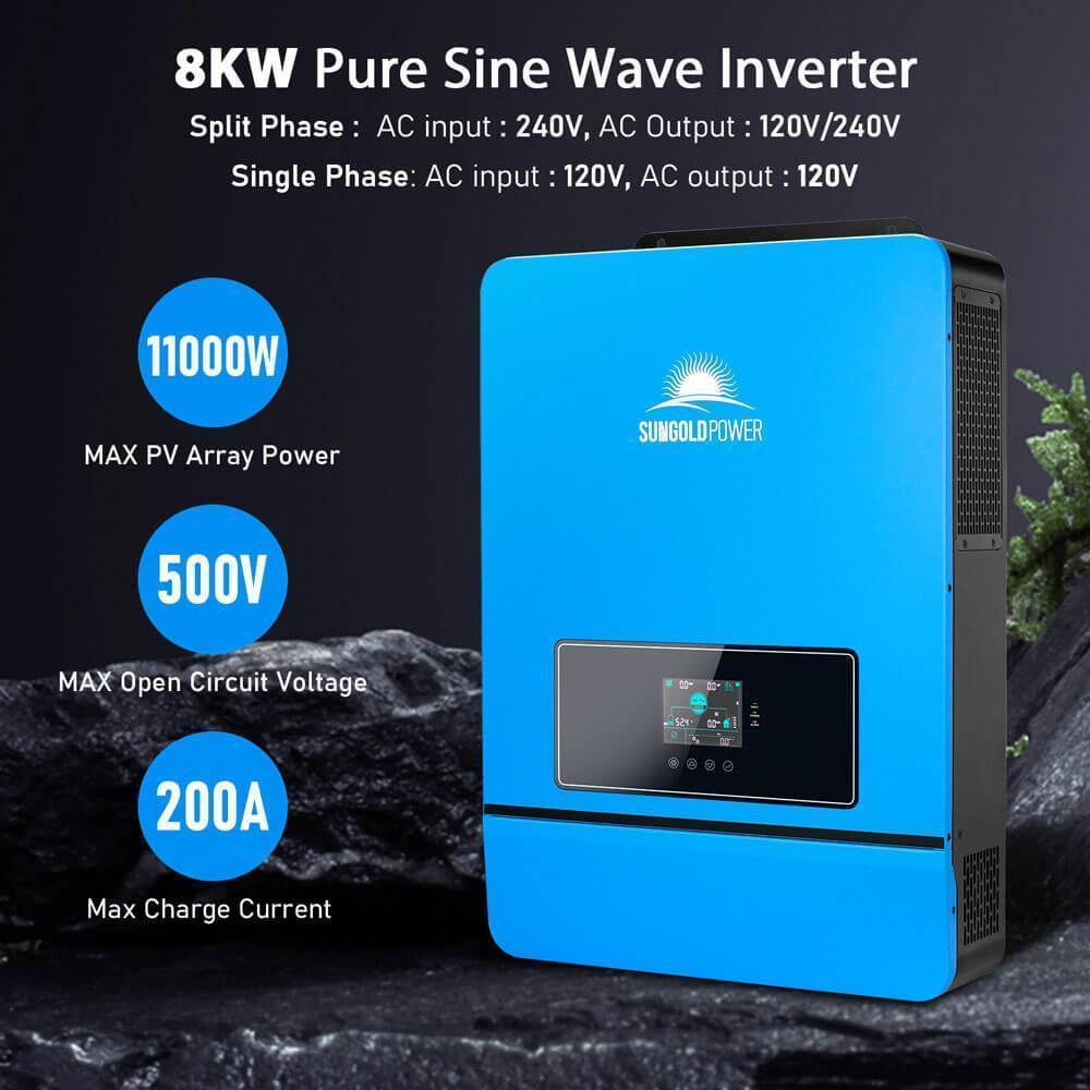 Off Grid Solar Kit 12 X 415 Watts Solar Panels 4 X 5.12kwh Lithium Battery 8000W Solar Inverter 48VDC 120V/240V SGM-8K20 - Image 2